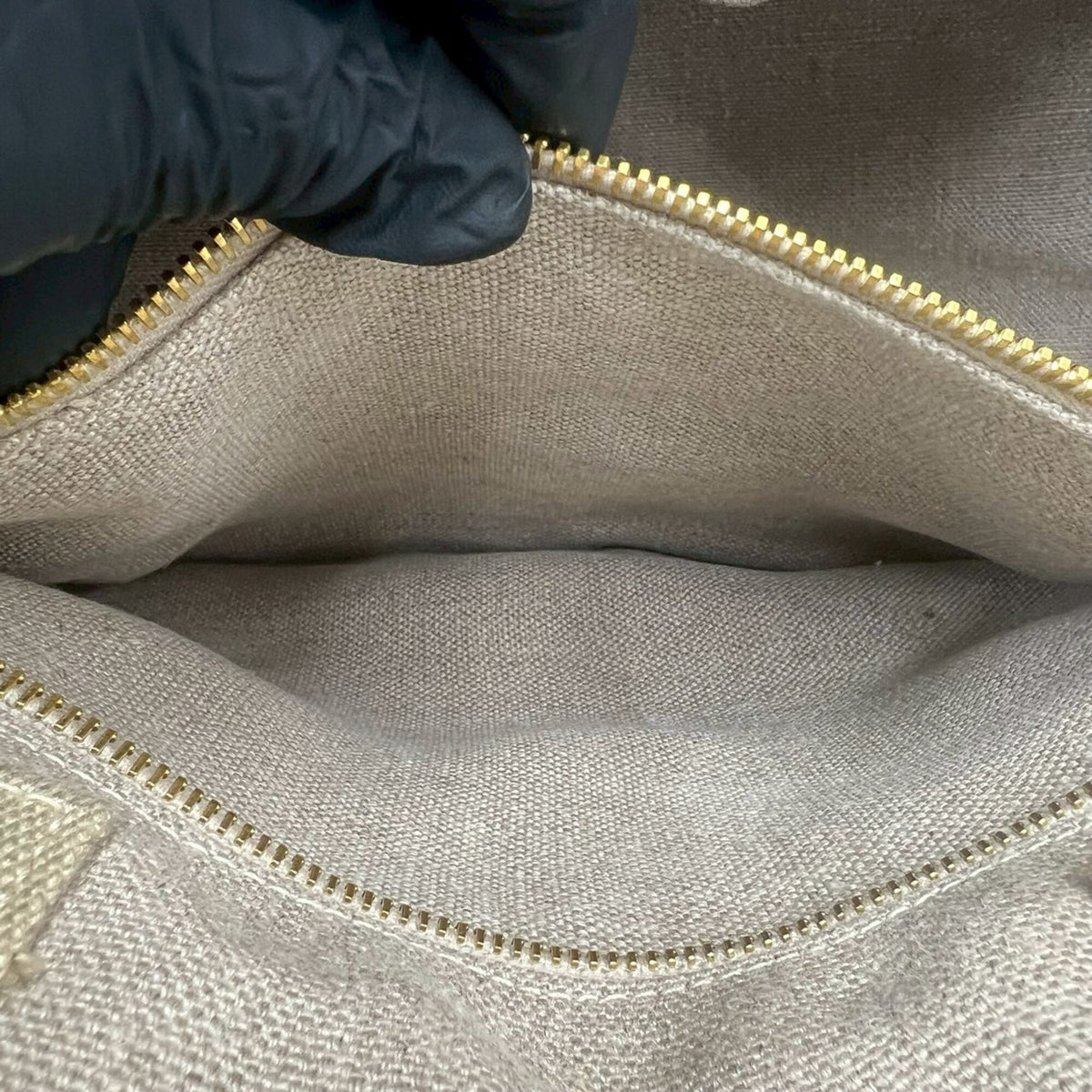 Prada Beige Orange Canvas Handbag Tote Bag (Pre-Owned)