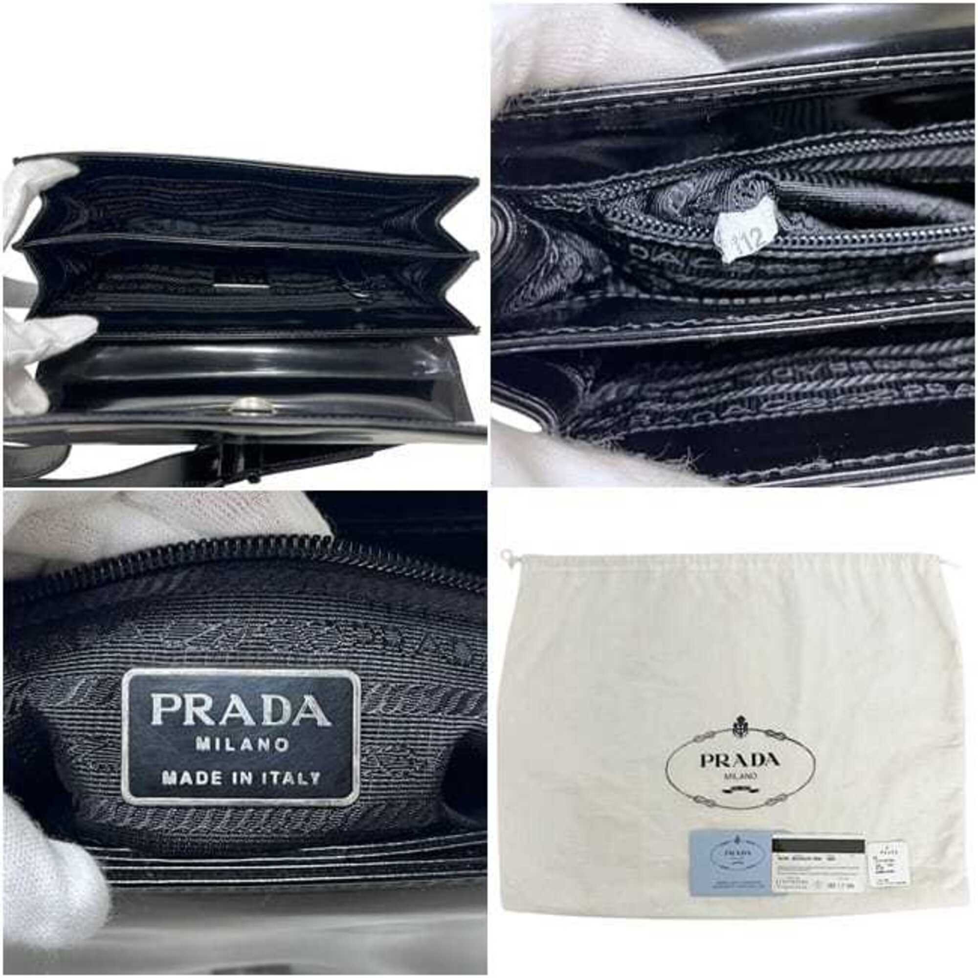 Prada Black Nero Leather Shoulder Bag (Pre-Owned)