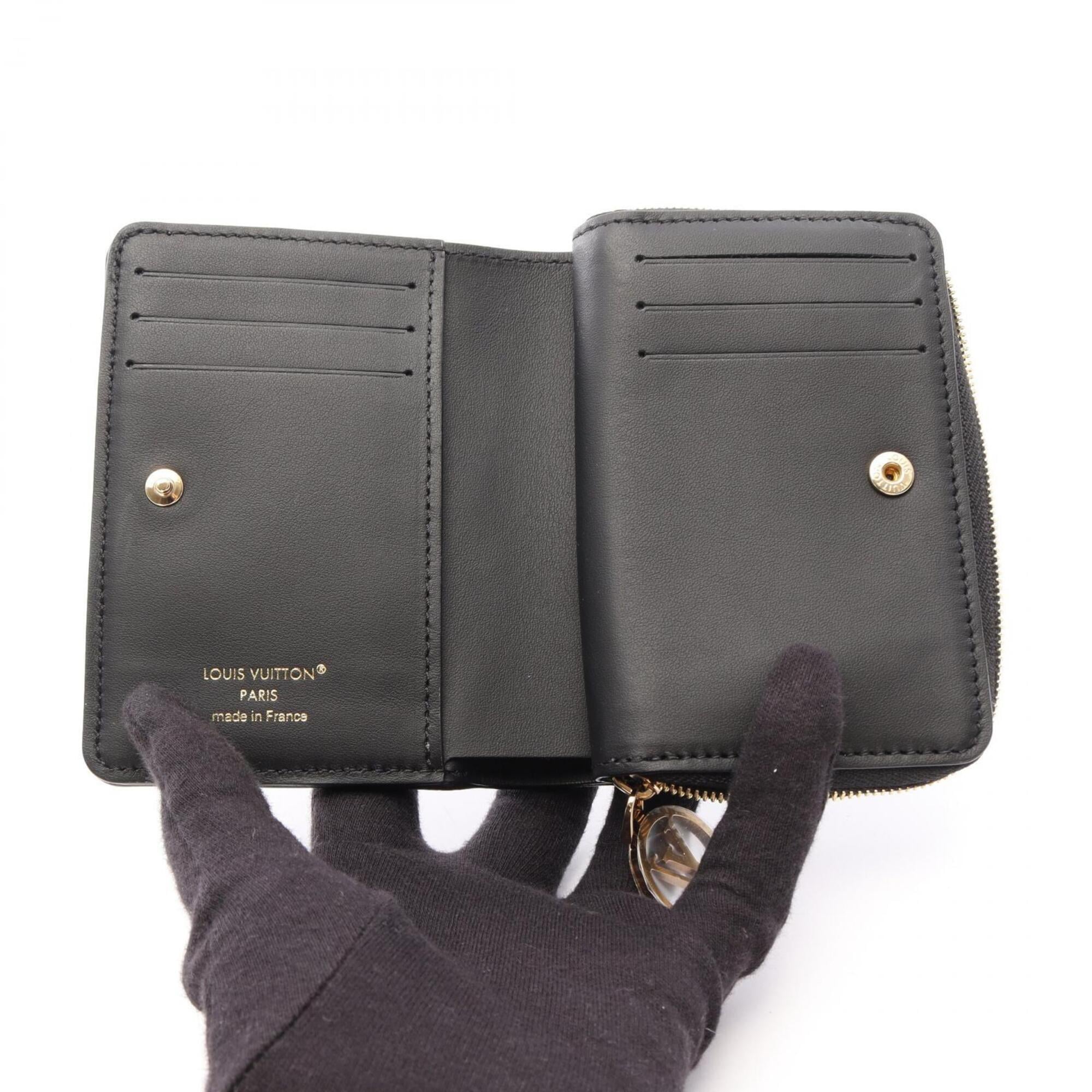 Louis Vuitton Black Monogram Leather Wallet (Bi-Fold) (Pre-Owned)