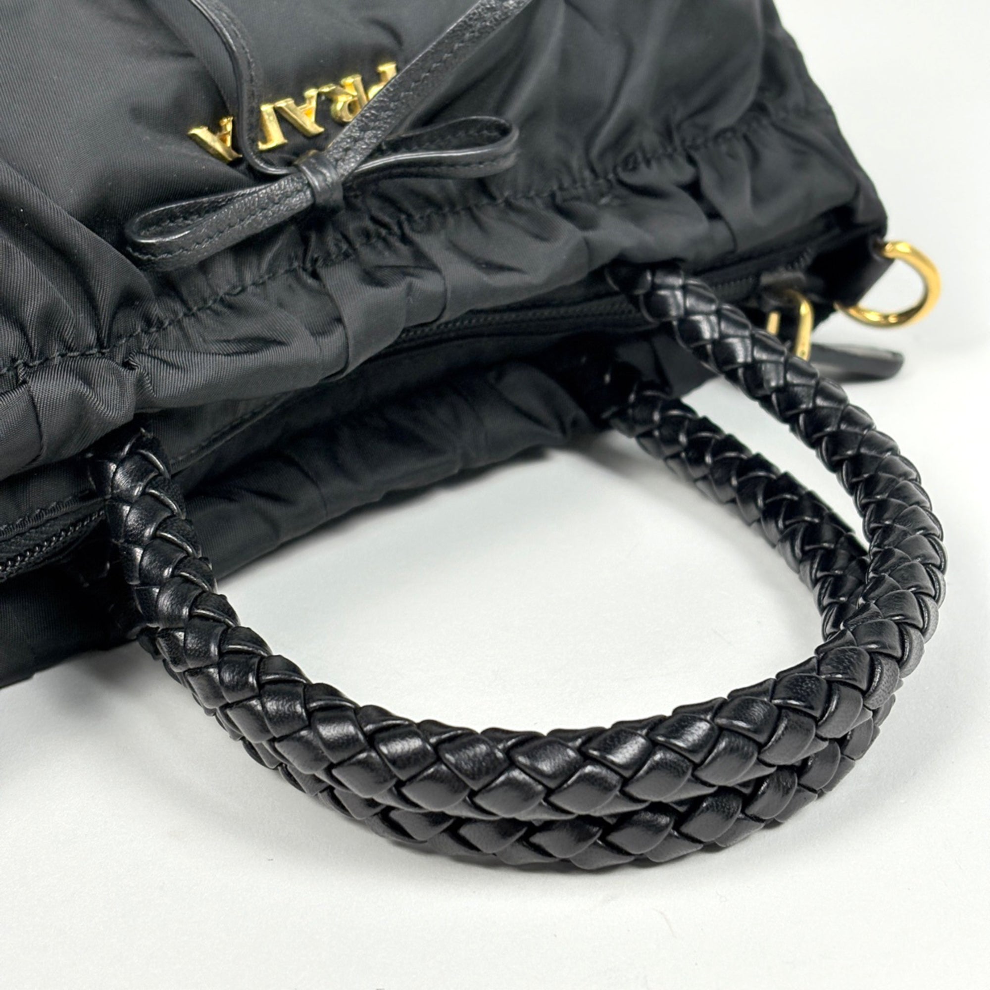 Prada Black Bow Handbag (Pre-Owned)