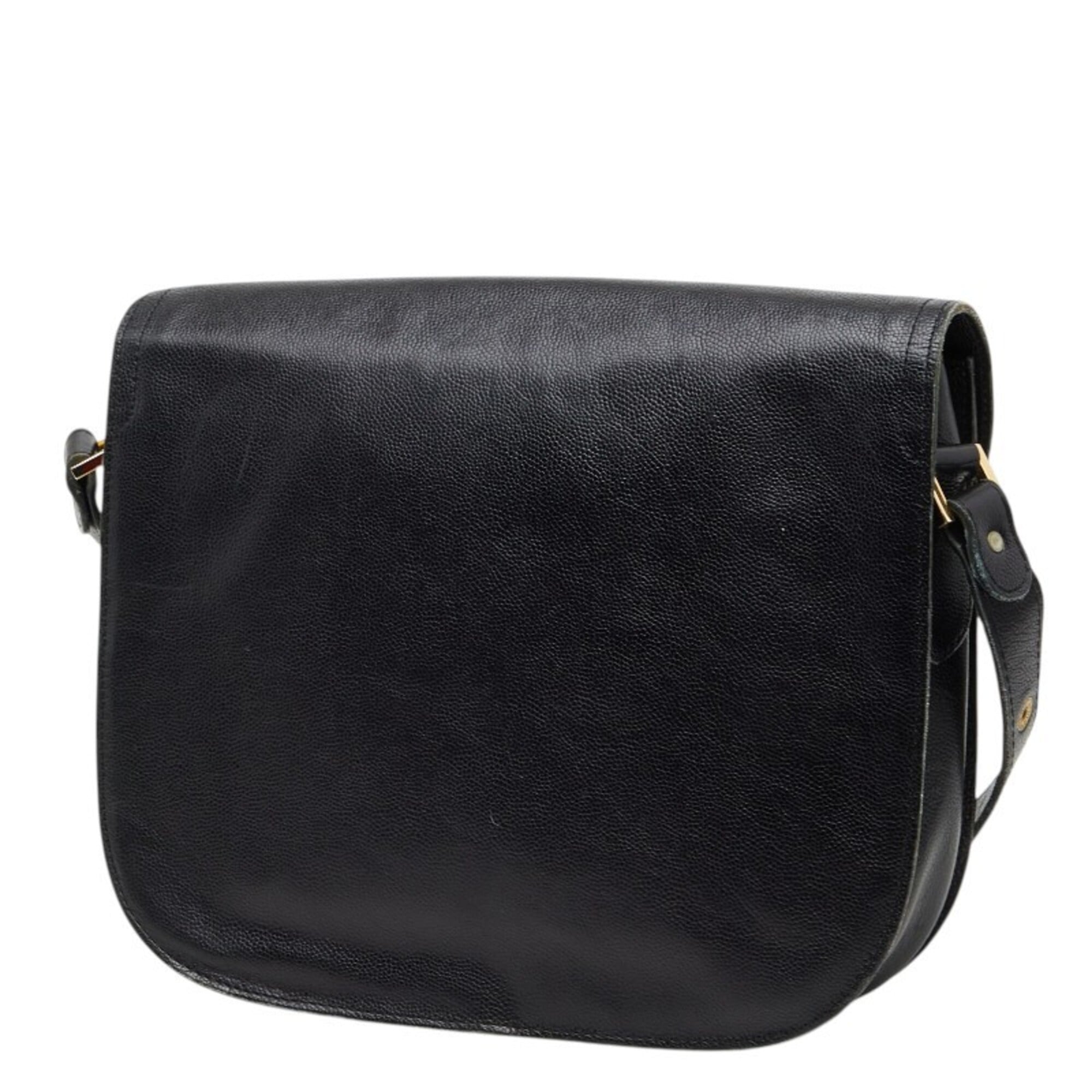 Saint Laurent Black Leather Shoulder Bag (Pre-Owned)