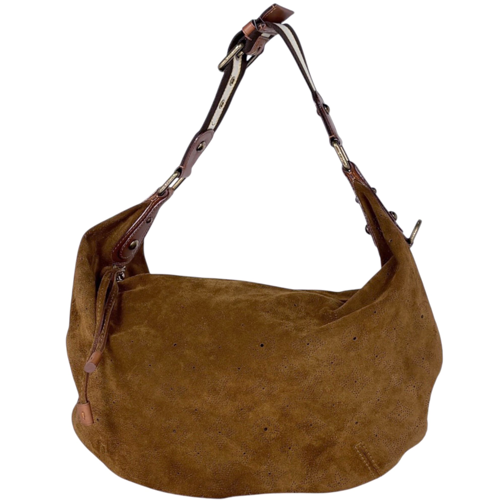 Louis Vuitton Cacao Suede Shoulder Bag (Pre-Owned)