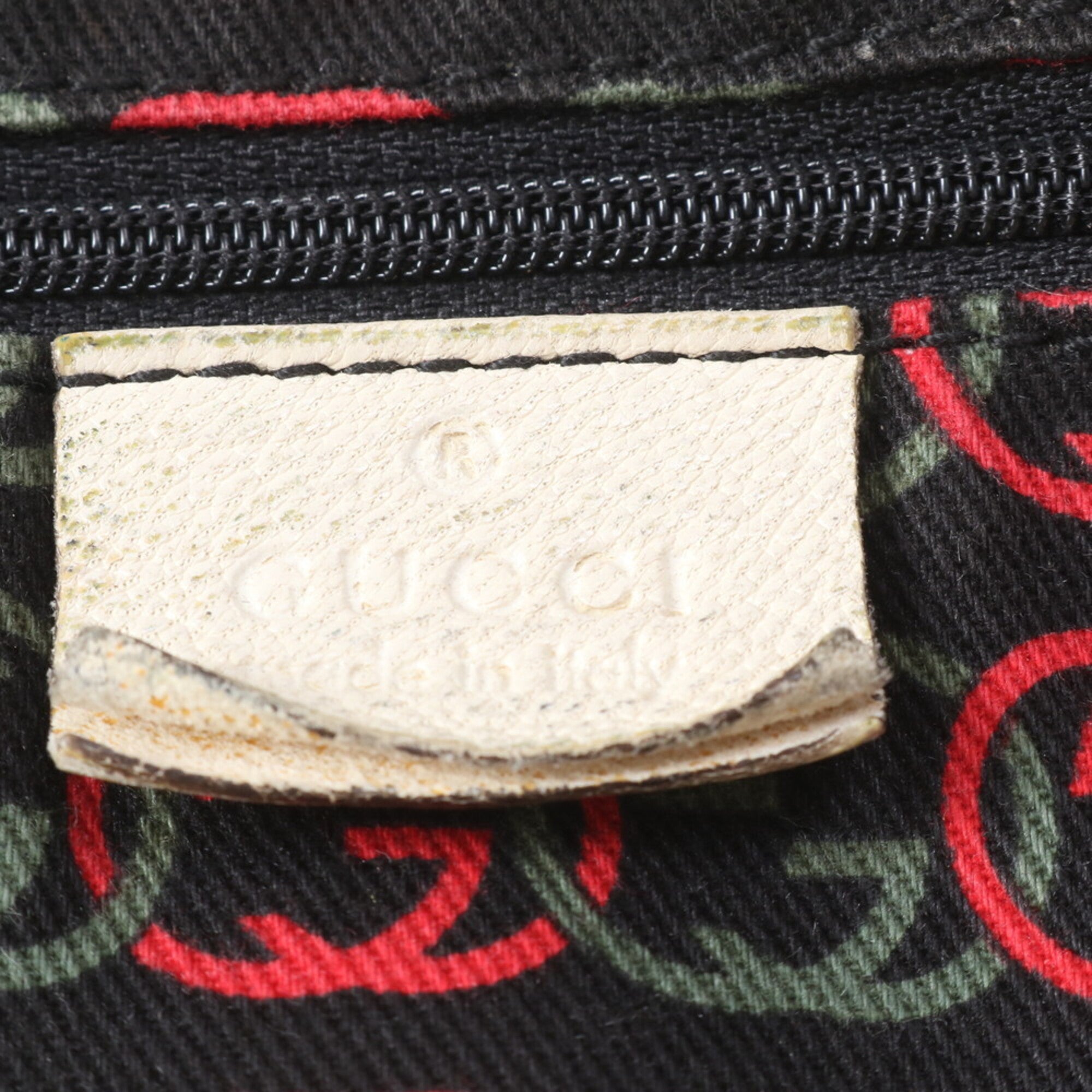 Gucci Ivory Leather Handbag Shoulder Bag Tote Bag (Pre-Owned)