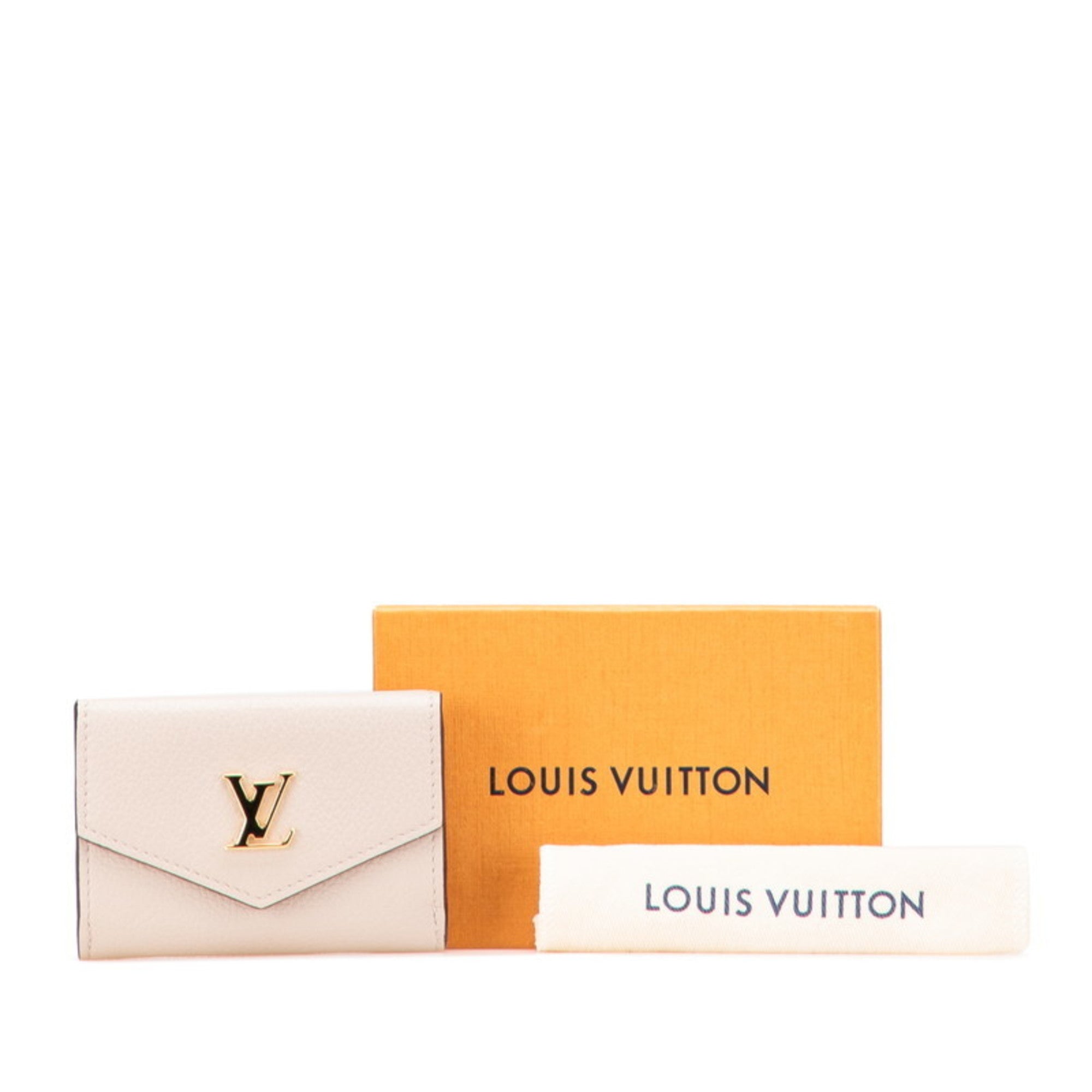 Louis Vuitton Grayish Leather Wallet (Tri-Fold) (Pre-Owned)