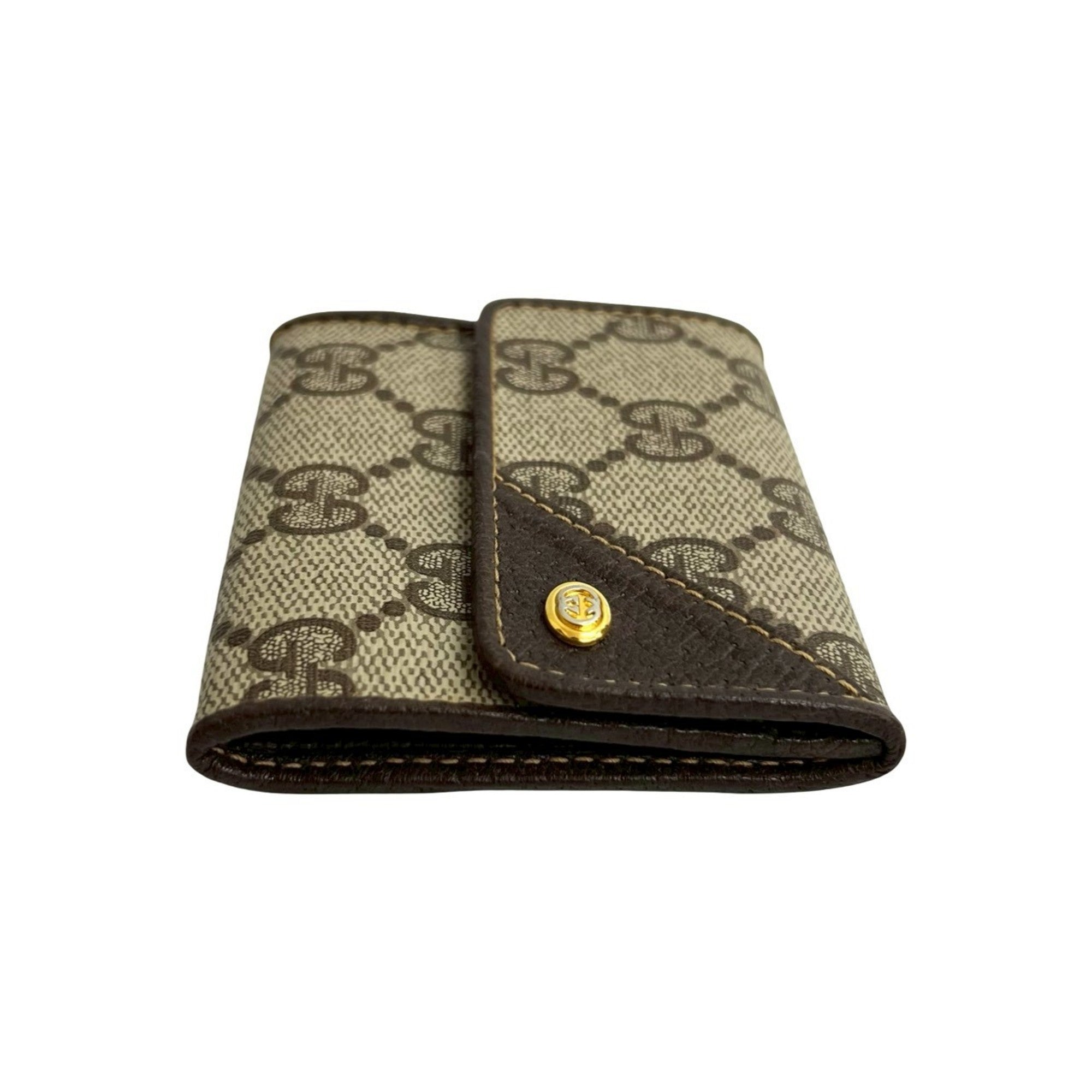 Gucci Brown Leather Pvc Coin Purse/Coin Case (Pre-Owned)