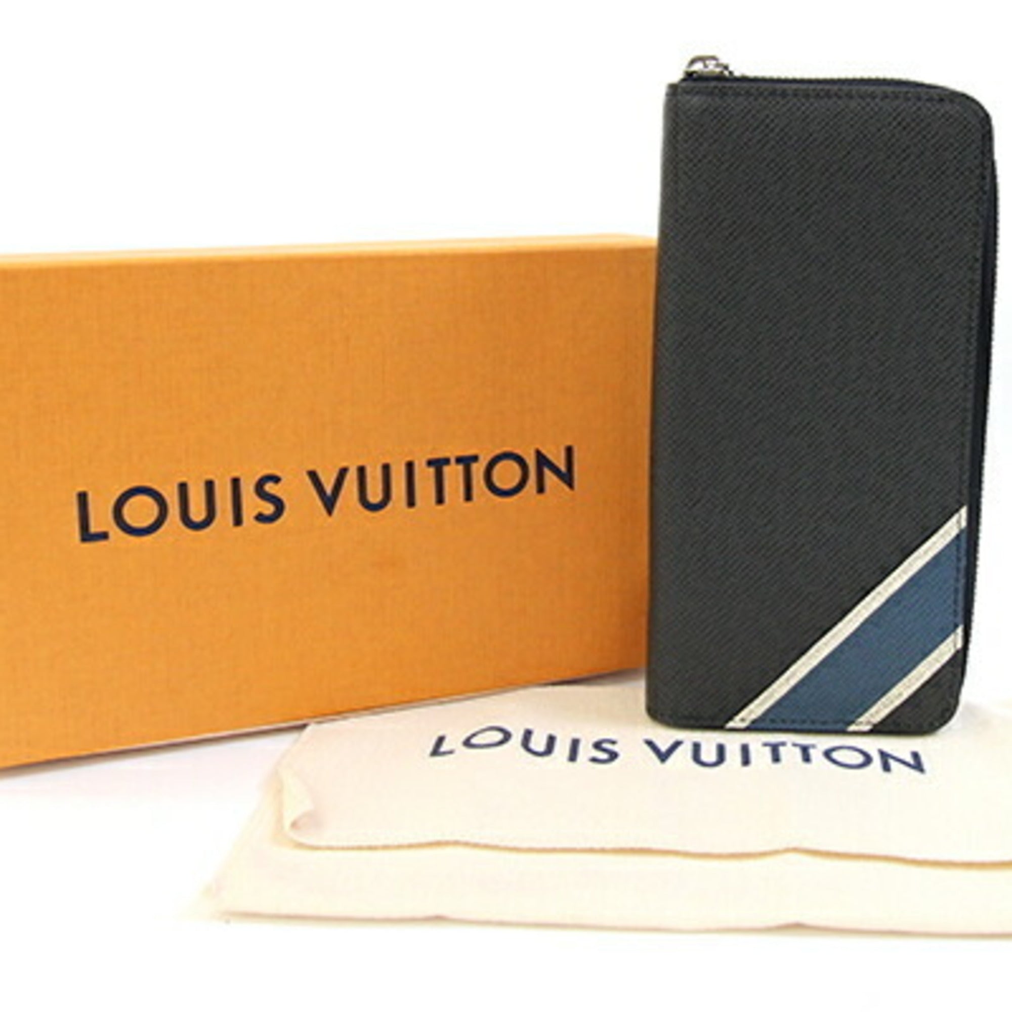 Louis Vuitton Taiga Ardoise Taiga Leather Long Wallet (Bi-Fold) (Pre-Owned)