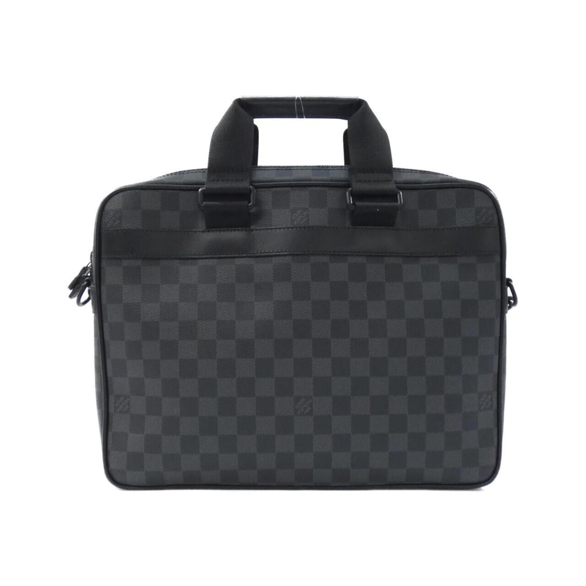 Louis Vuitton Black Graphite Gray Coated Canvas Handbag (Pre-Owned)