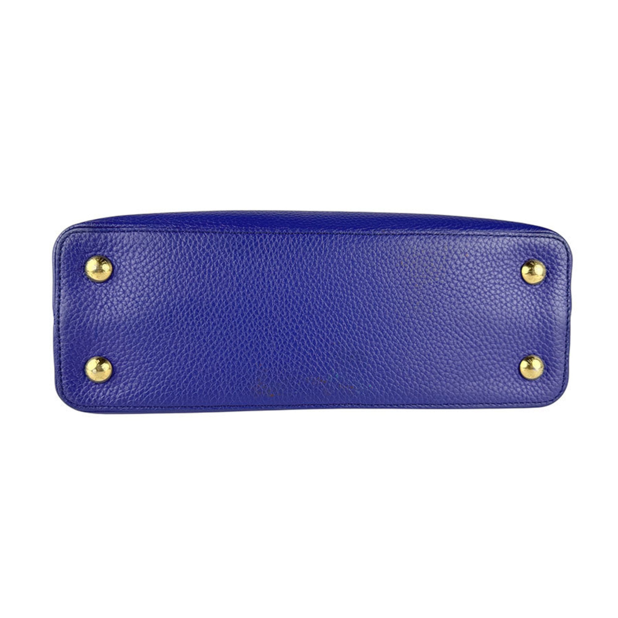 Louis Vuitton Blue Leather Handbag Shoulder Bag (Pre-Owned)