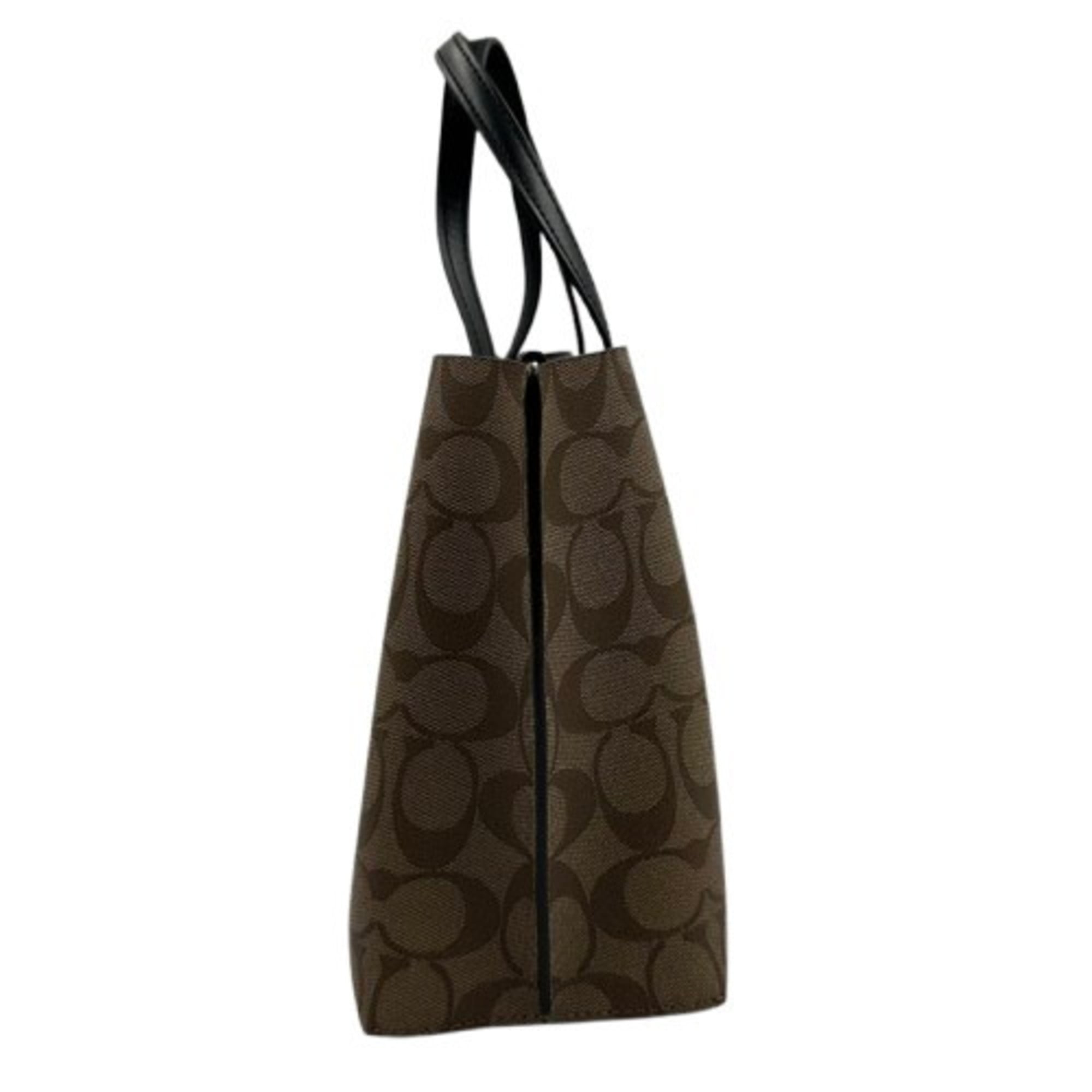 Coach Signature Brown Pvc Handbag (Pre-Owned)