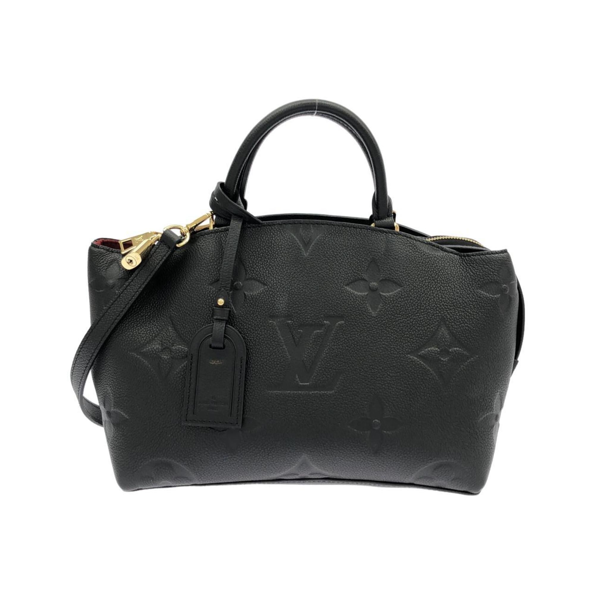 Louis Vuitton Black Leather Handbag (Pre-Owned)