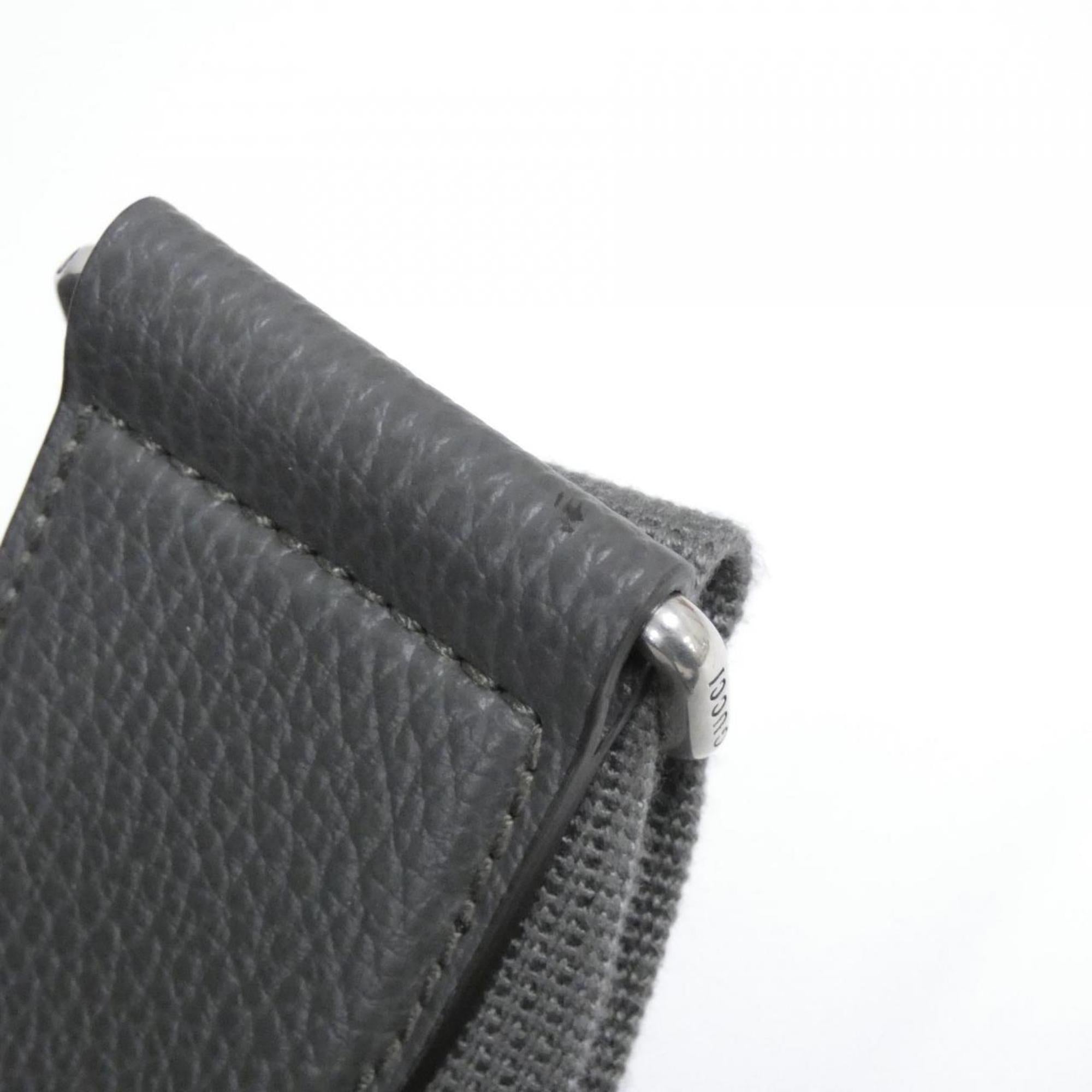 Gucci Black Dark Gray Polyester Boston Bag (Pre-Owned)
