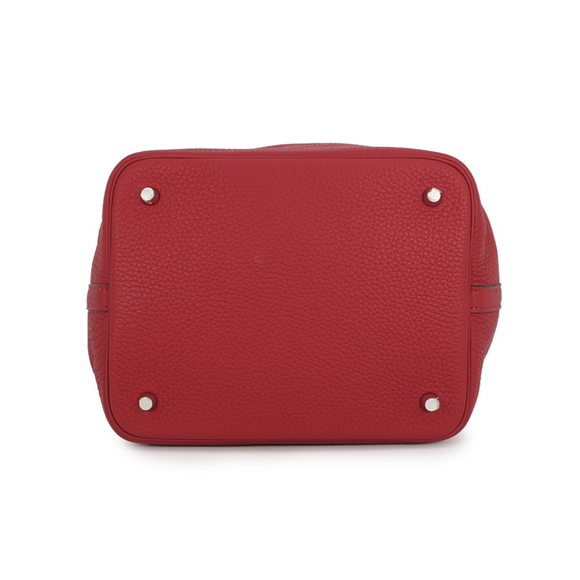 Hermes Picotin Rouge Casaque Taurillon Clemence Leather Handbag (Pre-Owned)