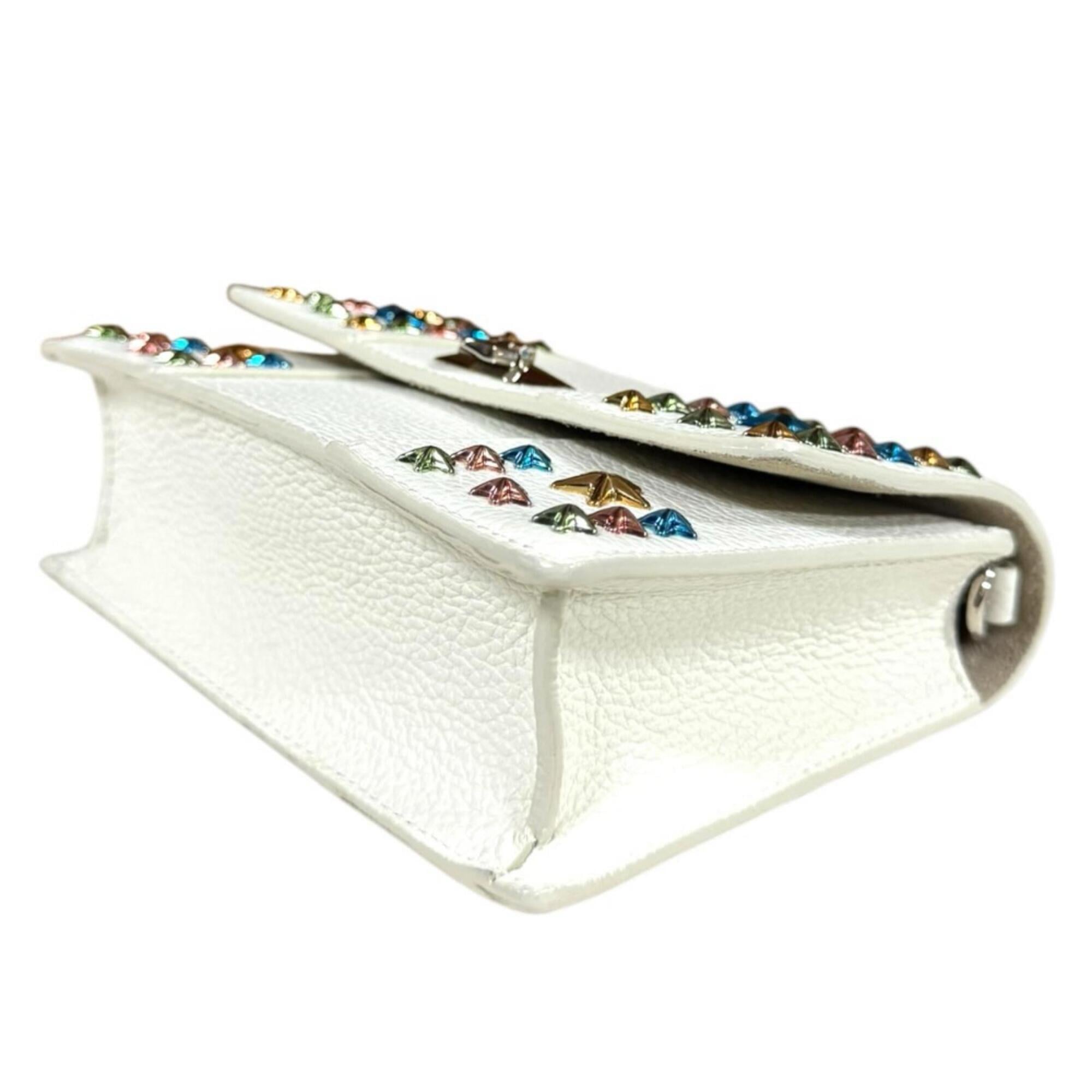 Jimmy Choo White Leather Shoulder Bag (Pre-Owned)
