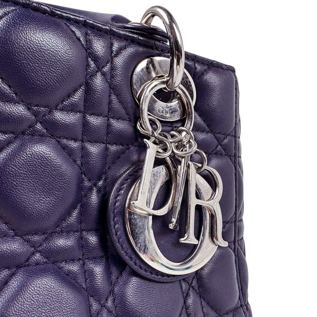 Christian Dior Navy Leather Handbag Shoulder Bag (Pre-Owned)