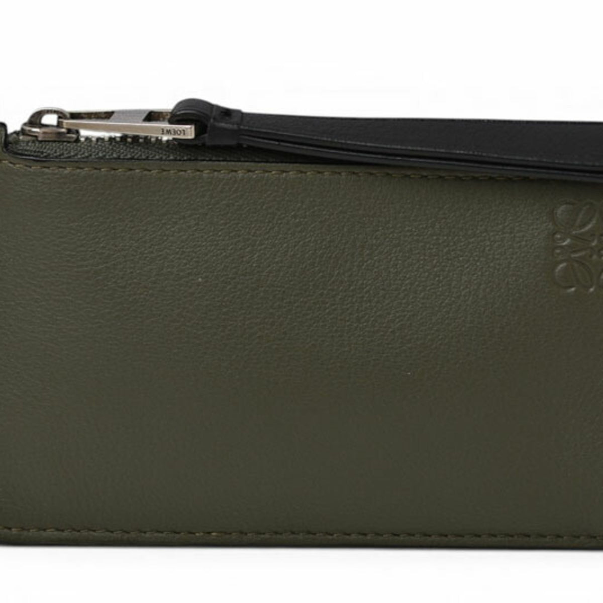 Loewe Khaki Brown Leather Coin Purse/Coin Case (Pre-Owned)