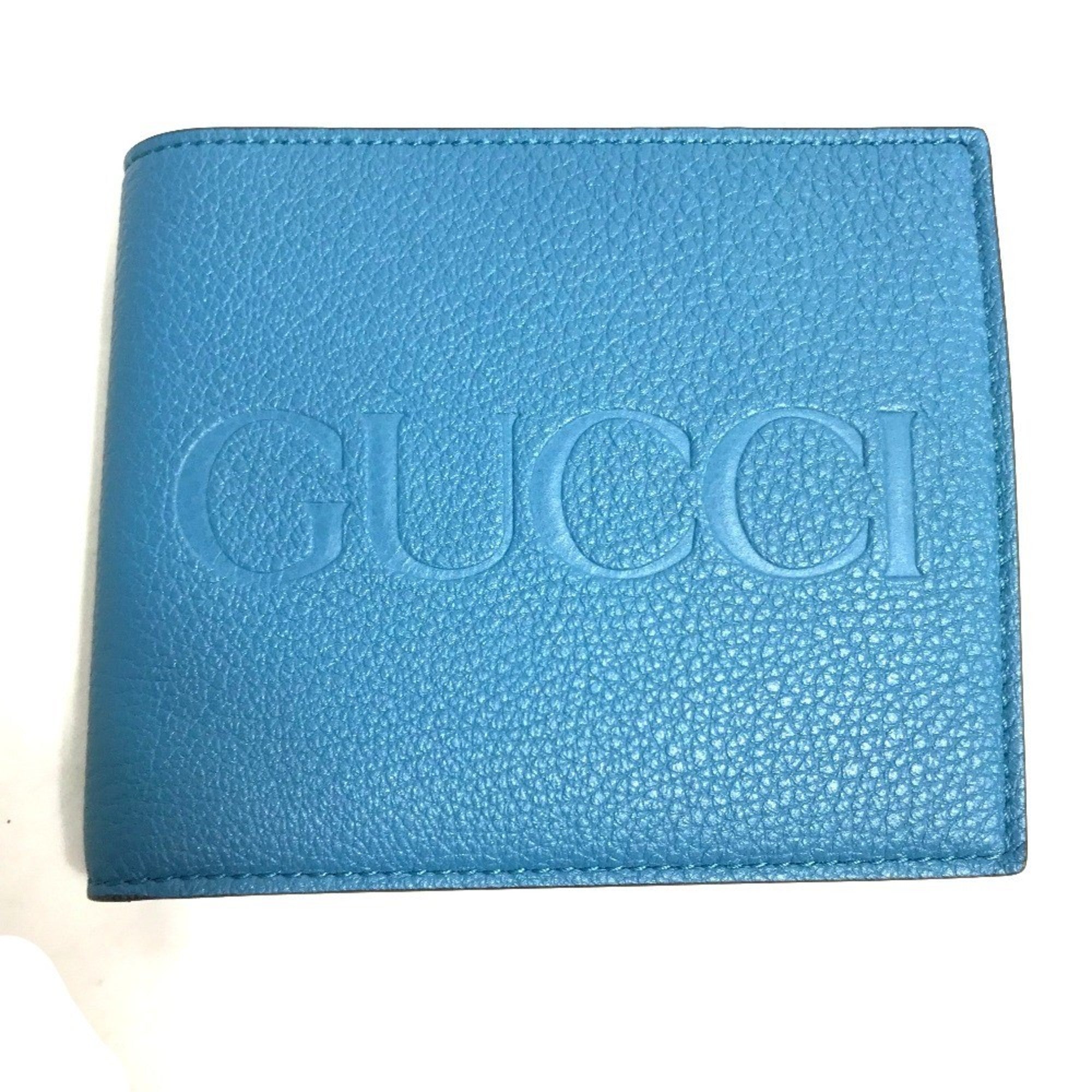 Gucci Blue Leather Wallet (Bi-Fold) (Pre-Owned)
