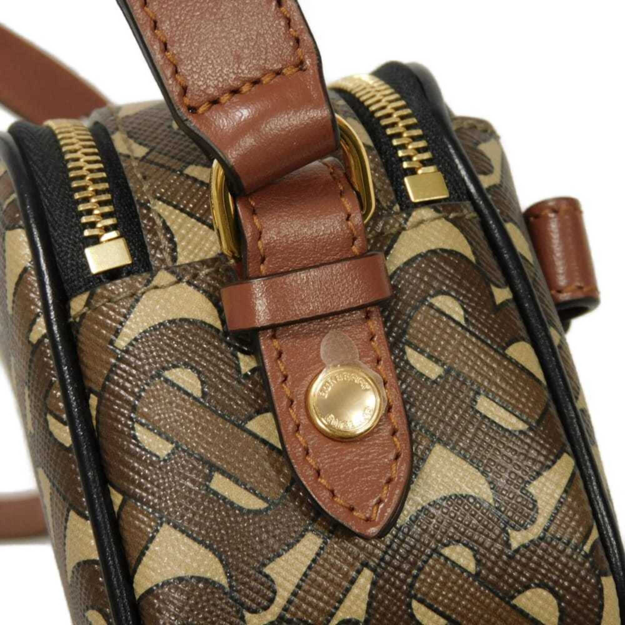 Burberry Brown Canvas Shoulder Bag (Pre-Owned)