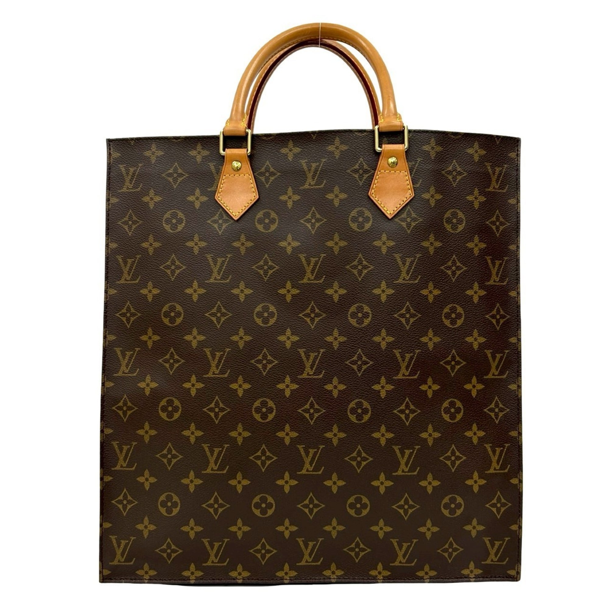 Louis Vuitton Brown Leather Pvc Handbag Tote Bag (Pre-Owned)