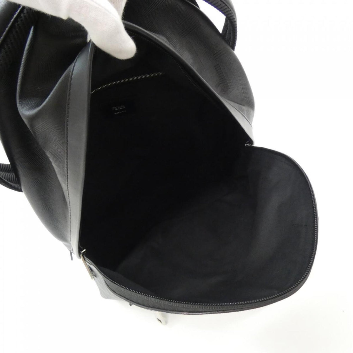 Fendi Black Leather Backpack (Pre-Owned)