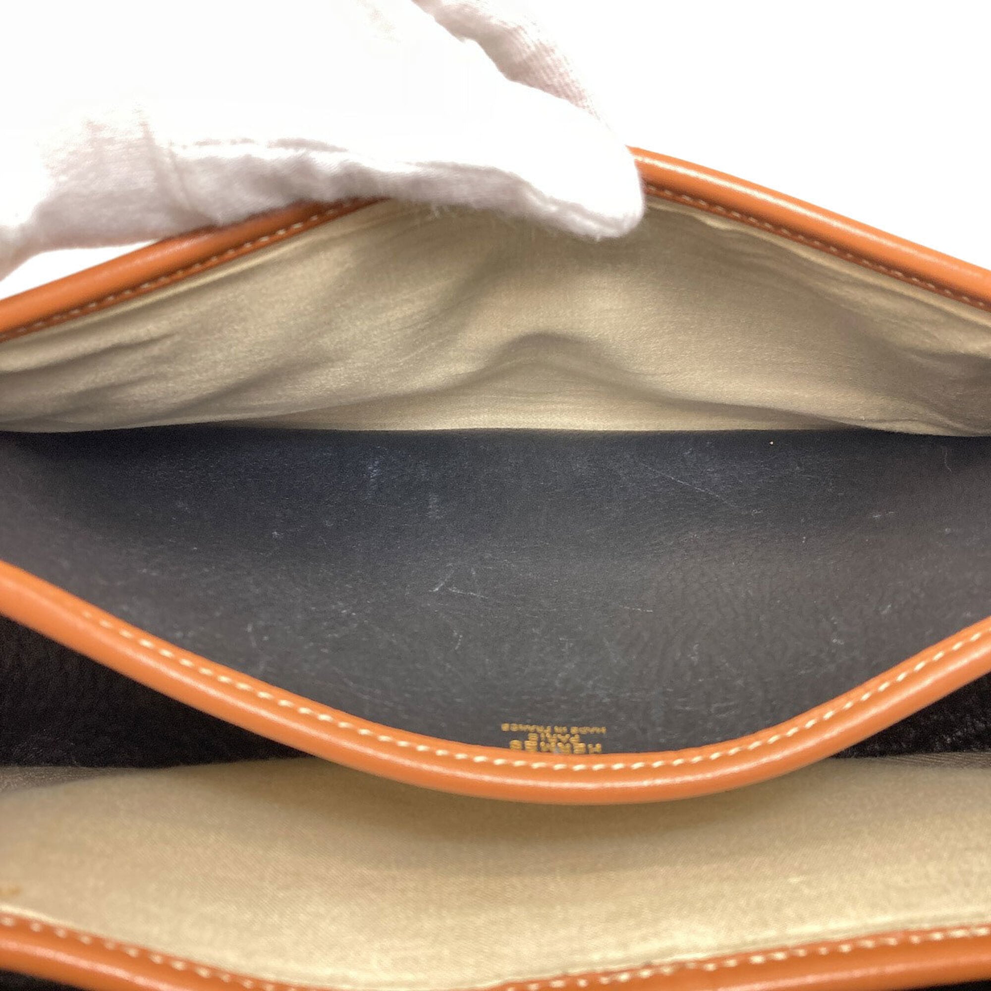 Hermes Black Brown Leather Shoulder Bag (Pre-Owned)