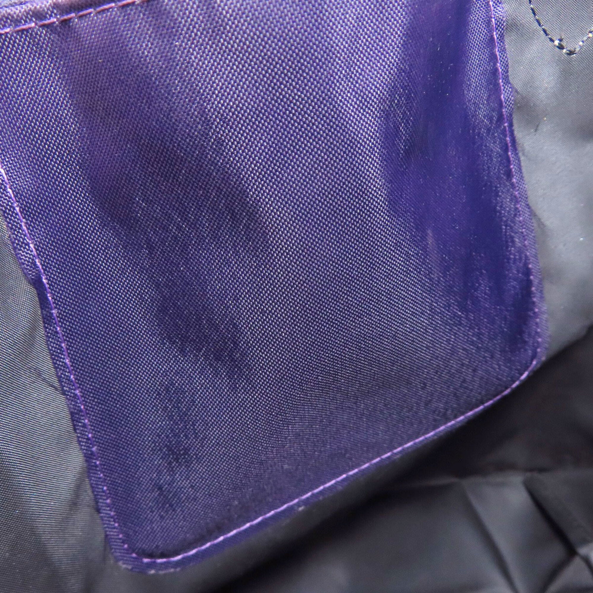 Longchamp Le Pliage Brown Purple Nylon Handbag (Pre-Owned)