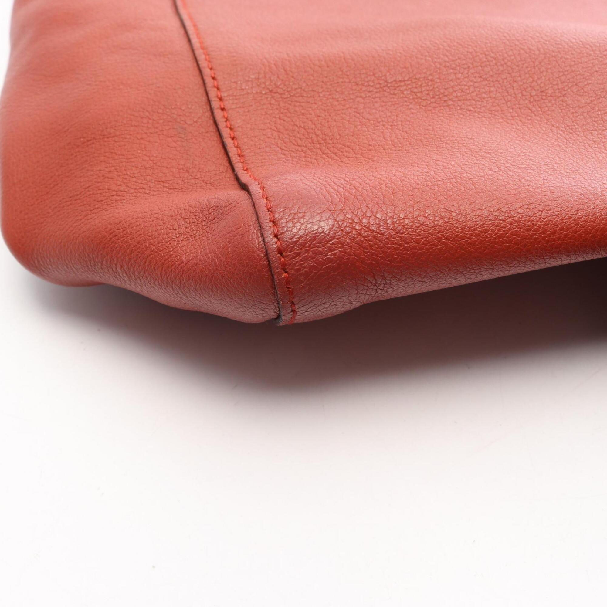 Loewe Bordeaux Leather Handbag Tote Bag (Pre-Owned)