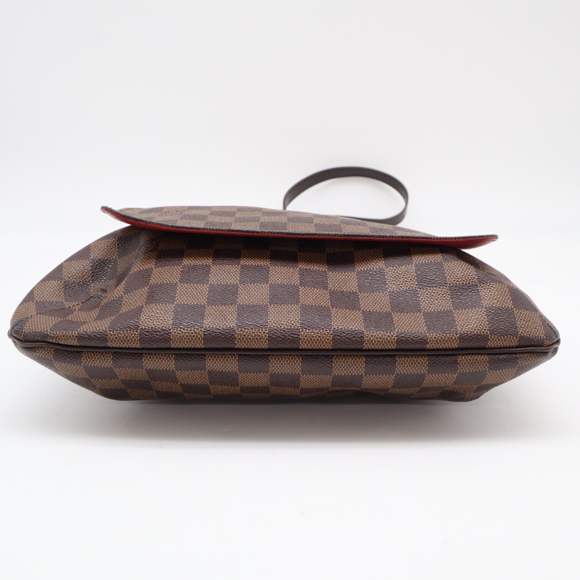 Louis Vuitton Beige Brown Damier Canvas Leather Coated Canvas Shoulder Bag (Pre-Owned)