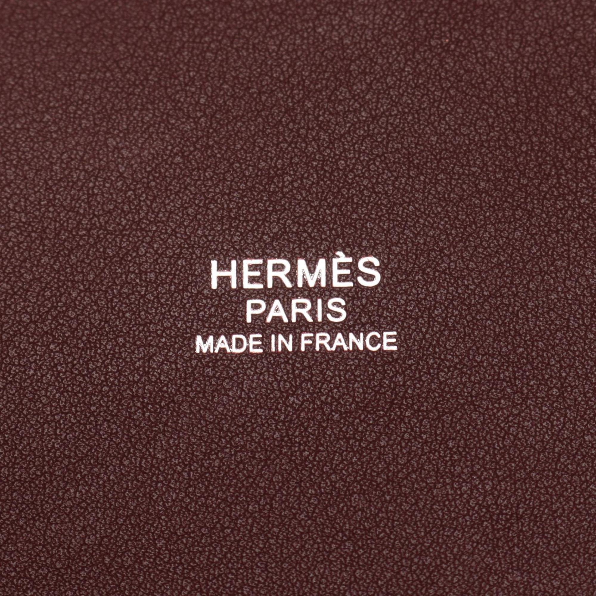 Hermes Brown Red Color Swift Leather Handbag (Pre-Owned)