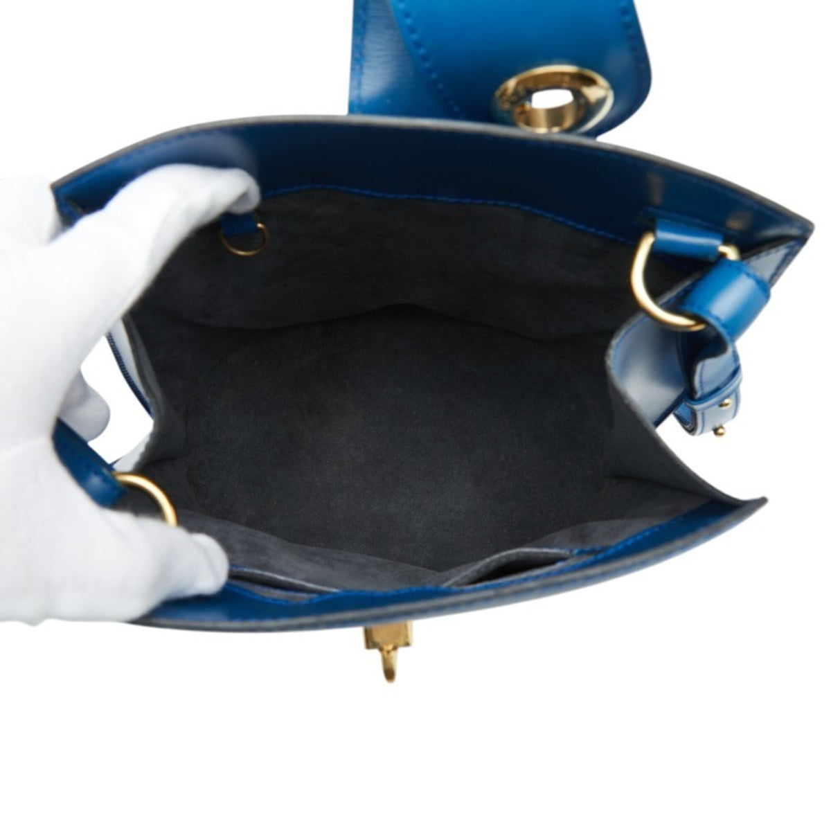 Louis Vuitton Toledo Blue Leather Shoulder Bag (Pre-Owned)
