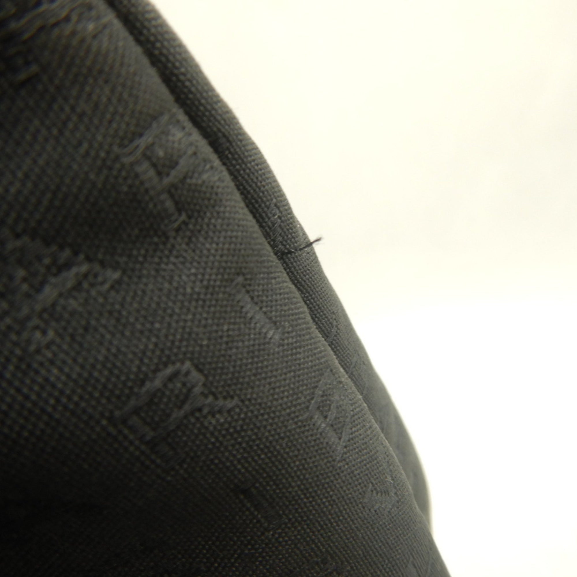 Bvlgari Black Dark Gray Canvas Leather Tote Bag (Pre-Owned)