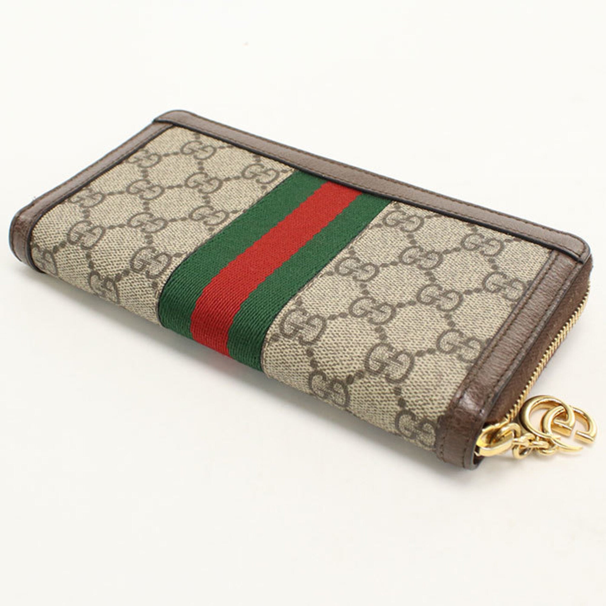 Gucci Beige Gg Supreme Leather Long Wallet (Bi-Fold) (Pre-Owned)