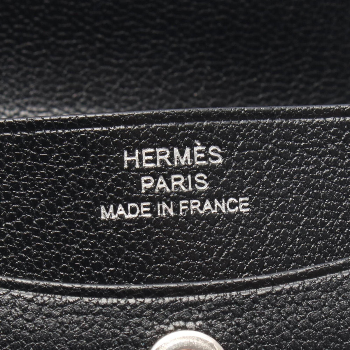 Hermes Black Leather Wallet (Tri-Fold) (Pre-Owned)