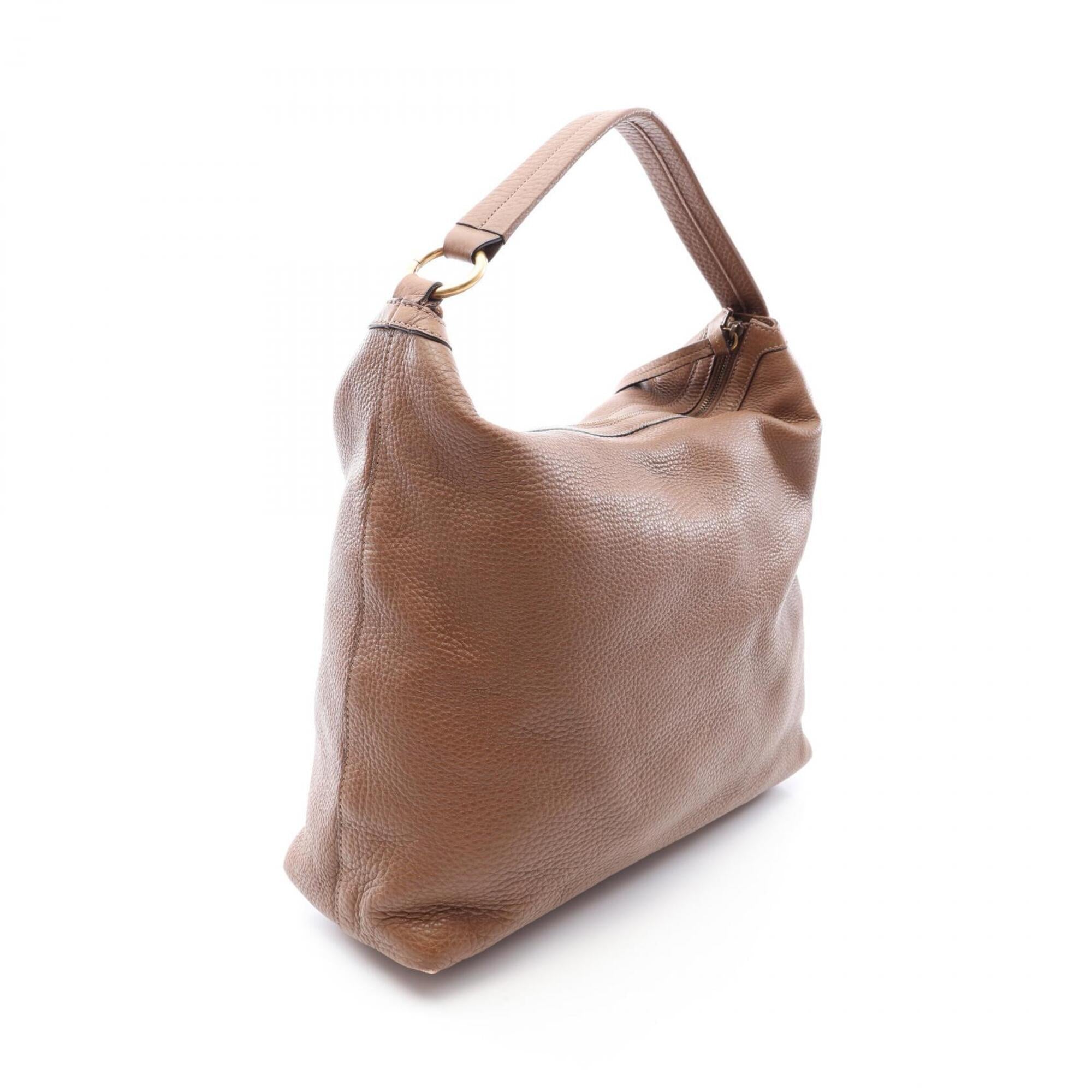 Gucci Brown Leather Handbag Shoulder Bag (Pre-Owned)