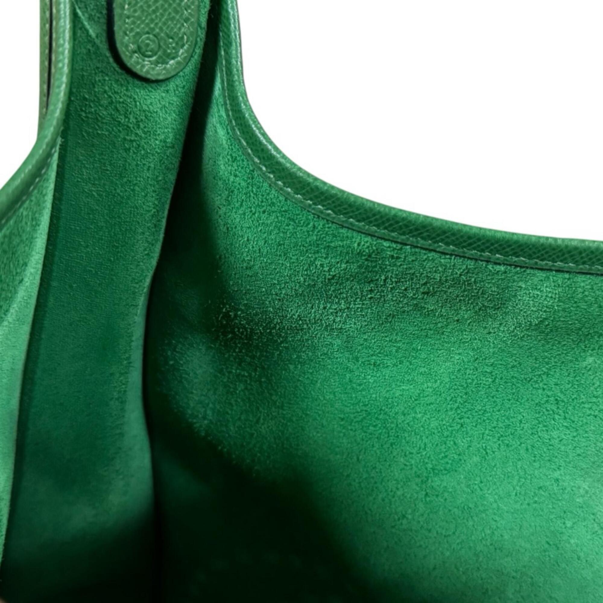 Hermes Green Courchevel Leather Shoulder Bag (Pre-Owned)