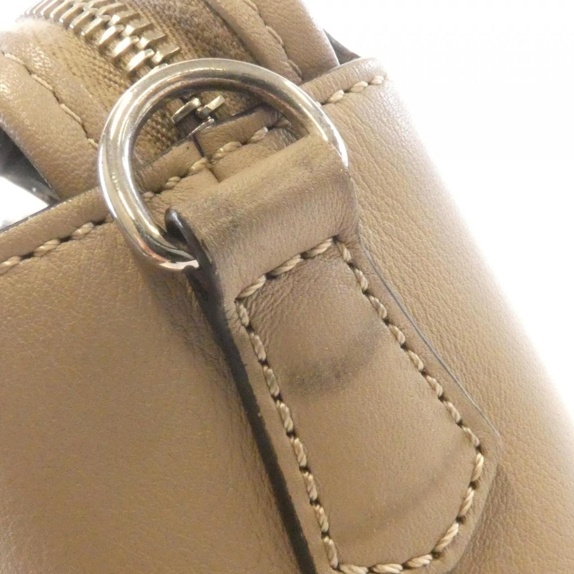 Fendi Beige Leather Handbag (Pre-Owned)