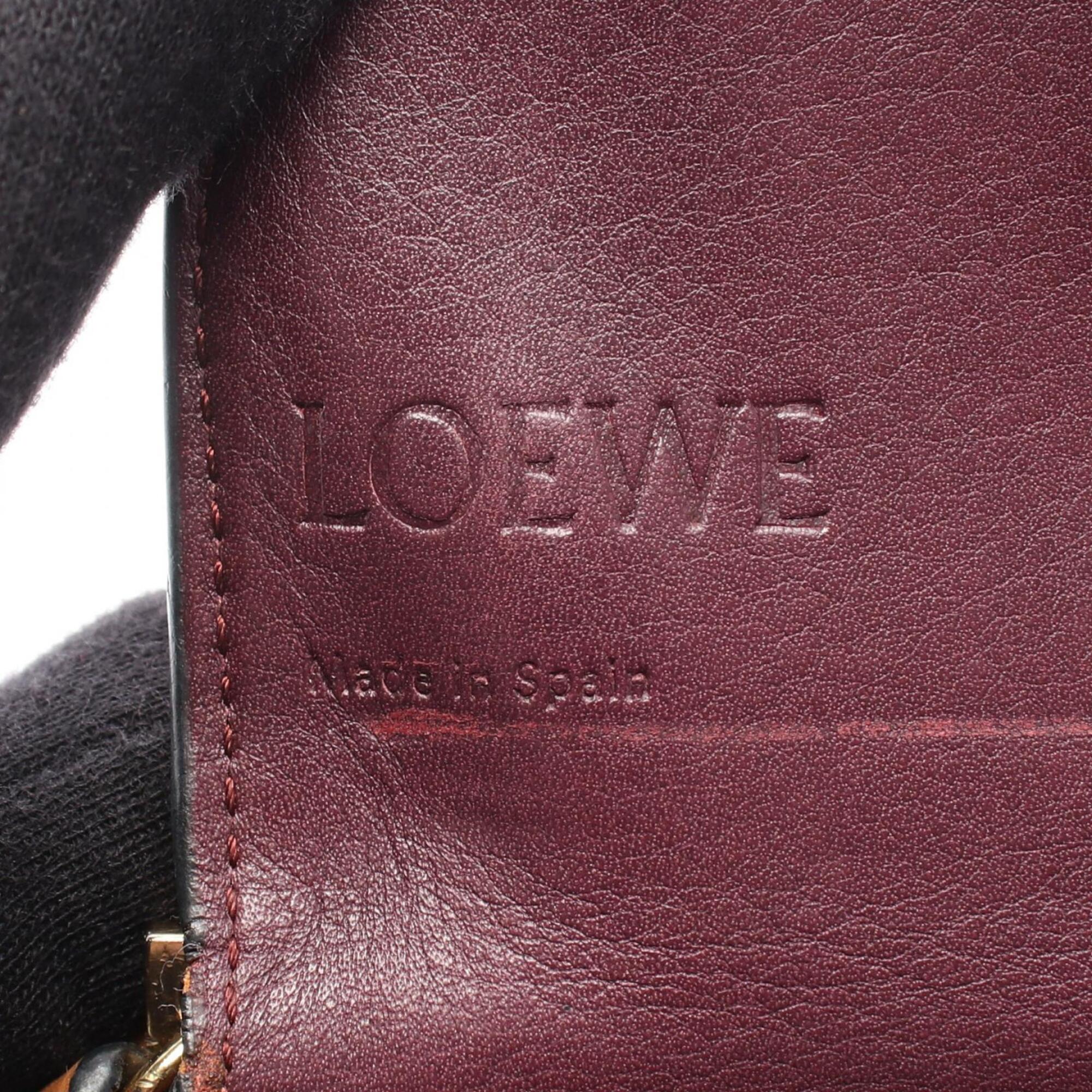 Loewe Brown Leather Handbag Shoulder Bag (Pre-Owned)
