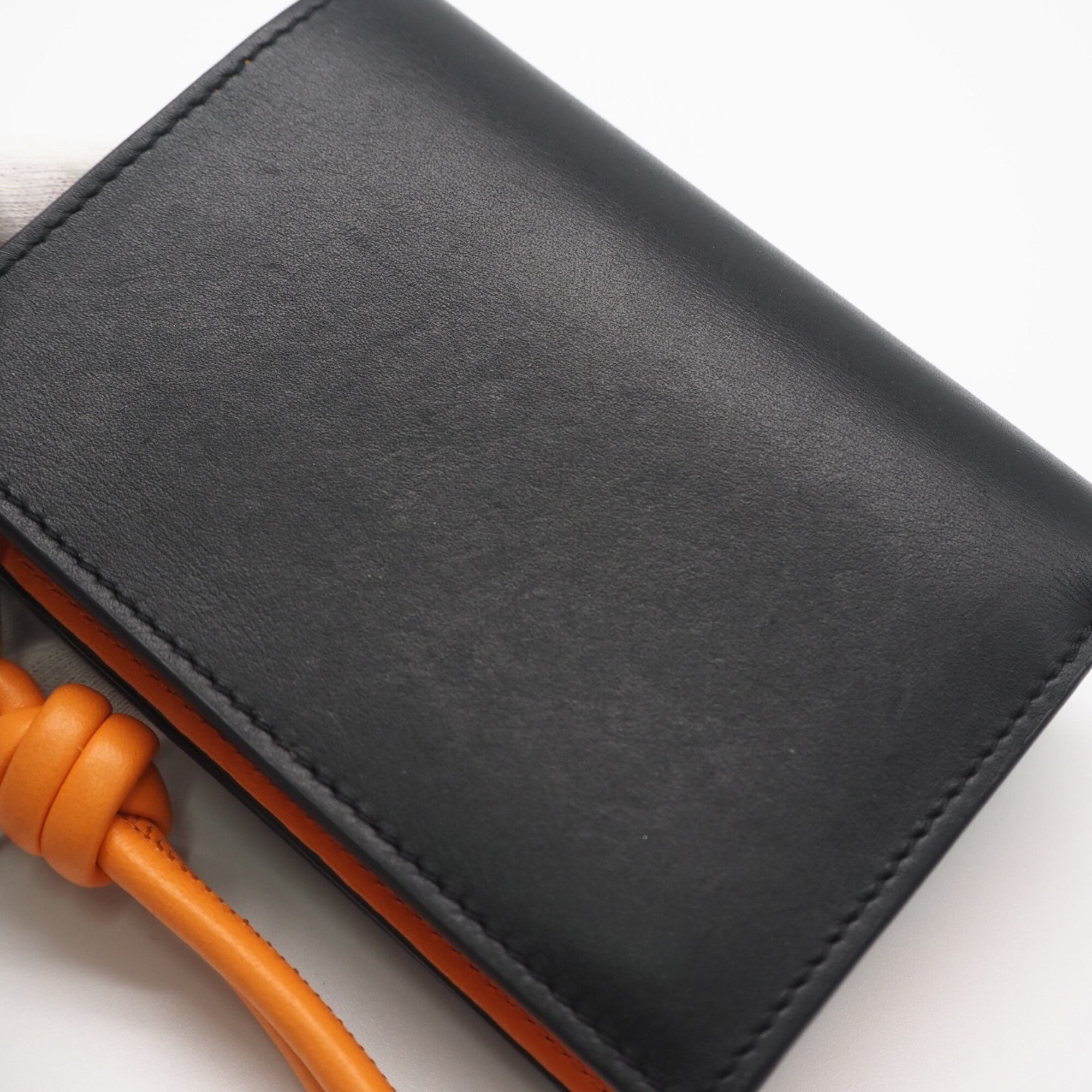 Loewe Black Orange Leather Wallet (Bi-Fold) (Pre-Owned)
