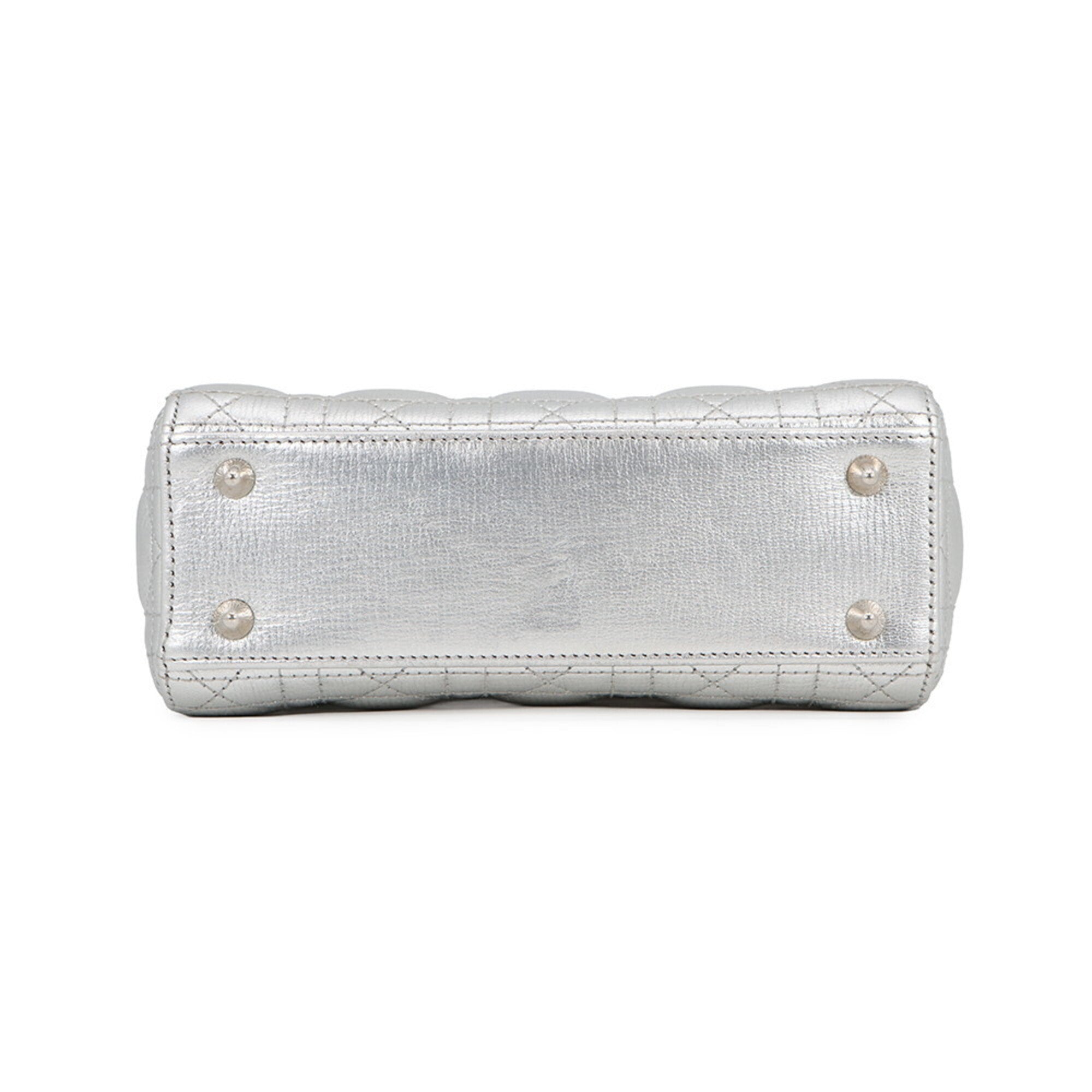 Christian Dior Silver Leather Handbag (Pre-Owned)