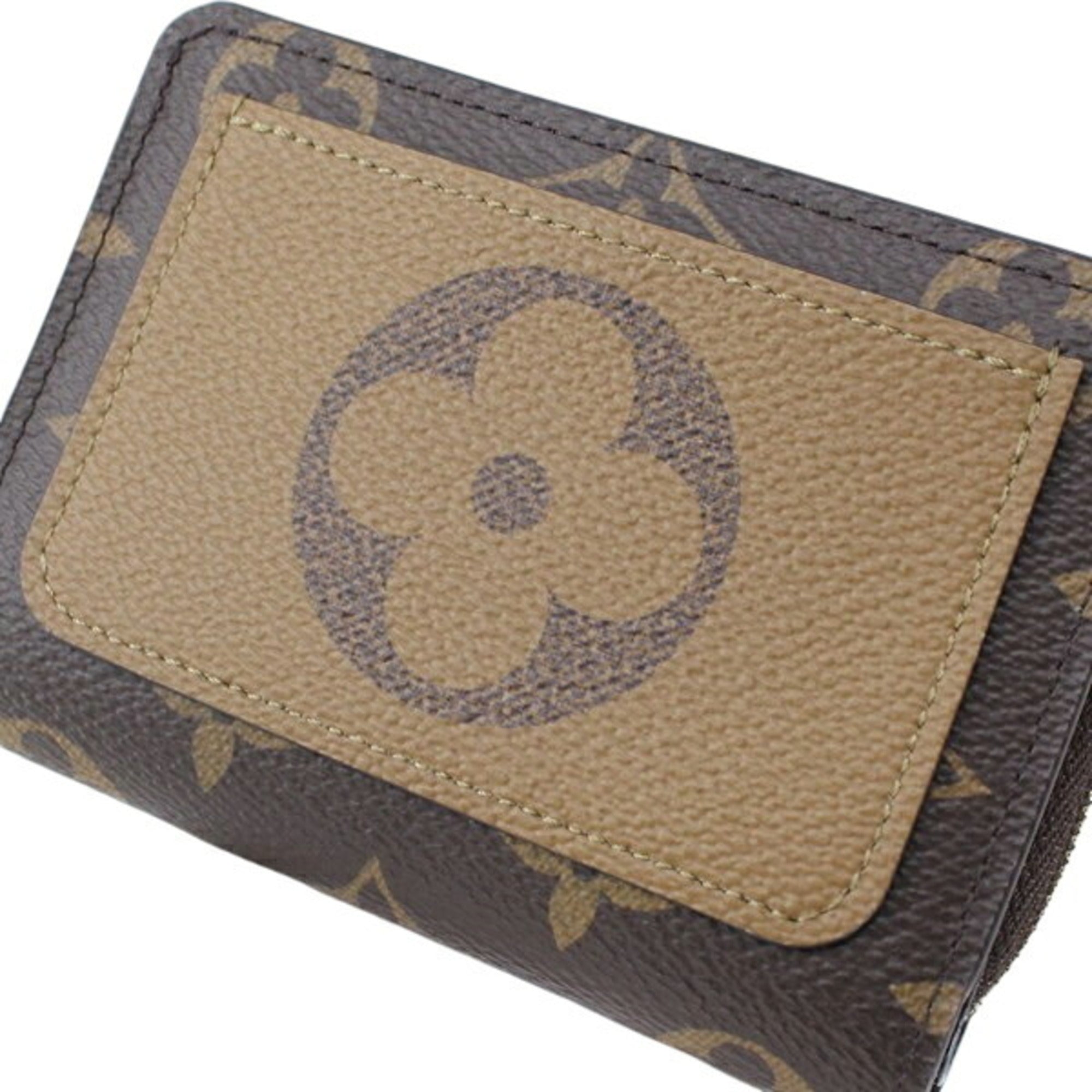 Louis Vuitton Brown Monogram Reverse Monogram Reverse Canvas Wallet (Bi-Fold) (Pre-Owned)