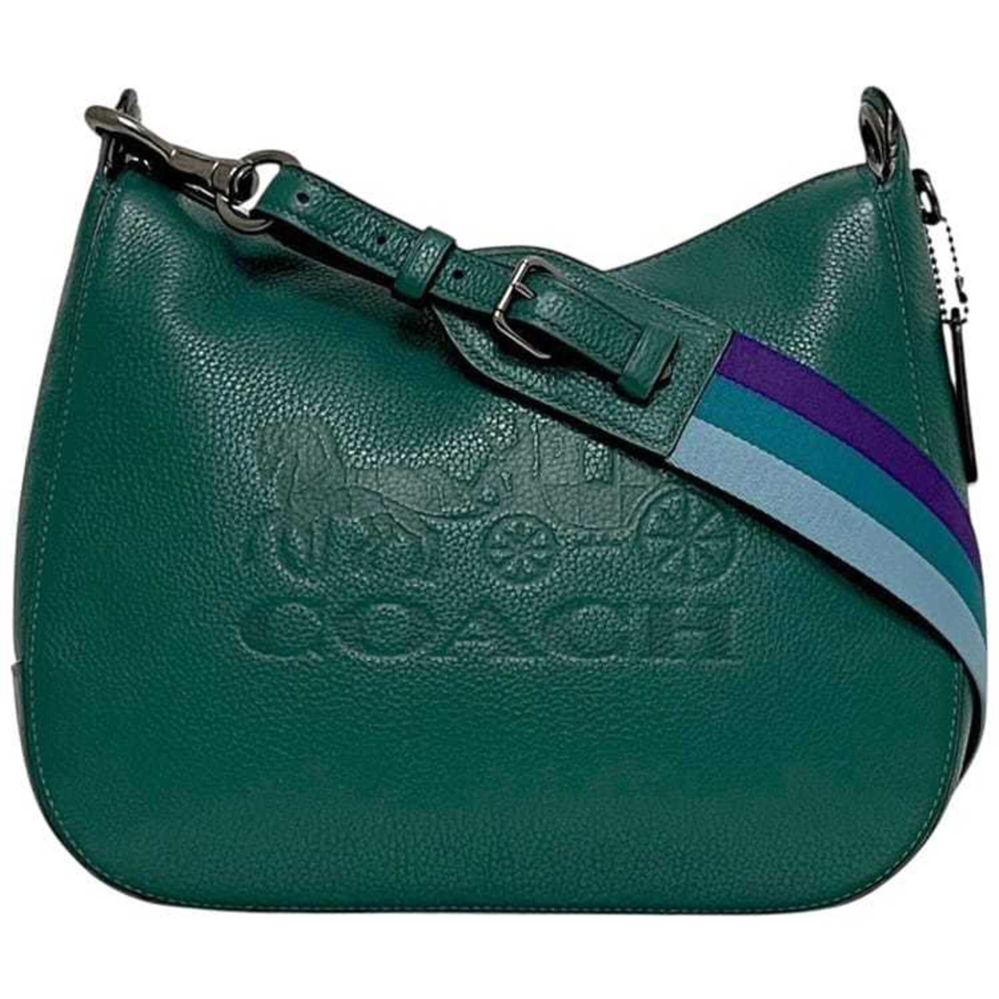 Coach Green Leather Shoulder Bag (Pre-Owned)