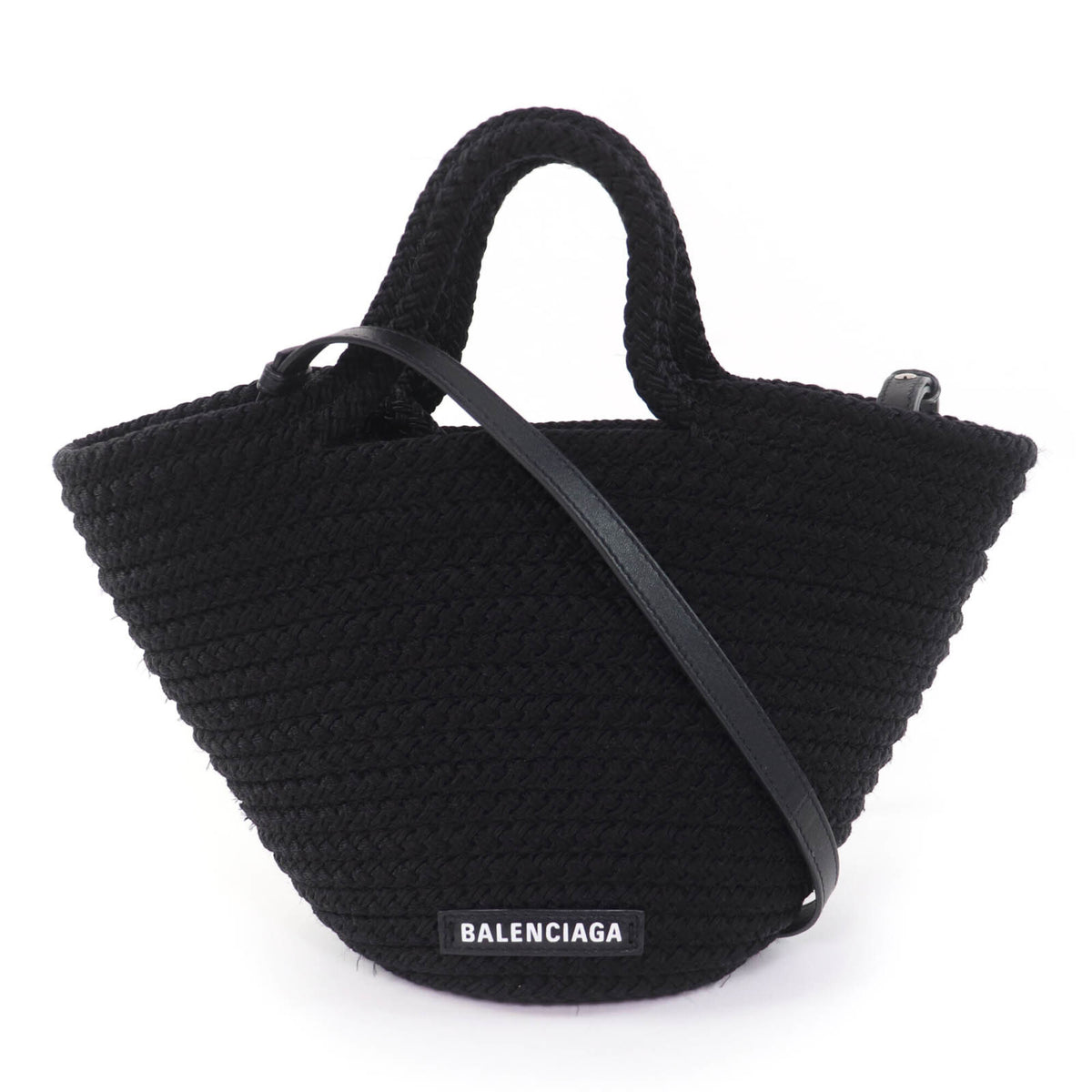 Balenciaga Black Leather Handbag Shoulder Bag (Pre-Owned)
