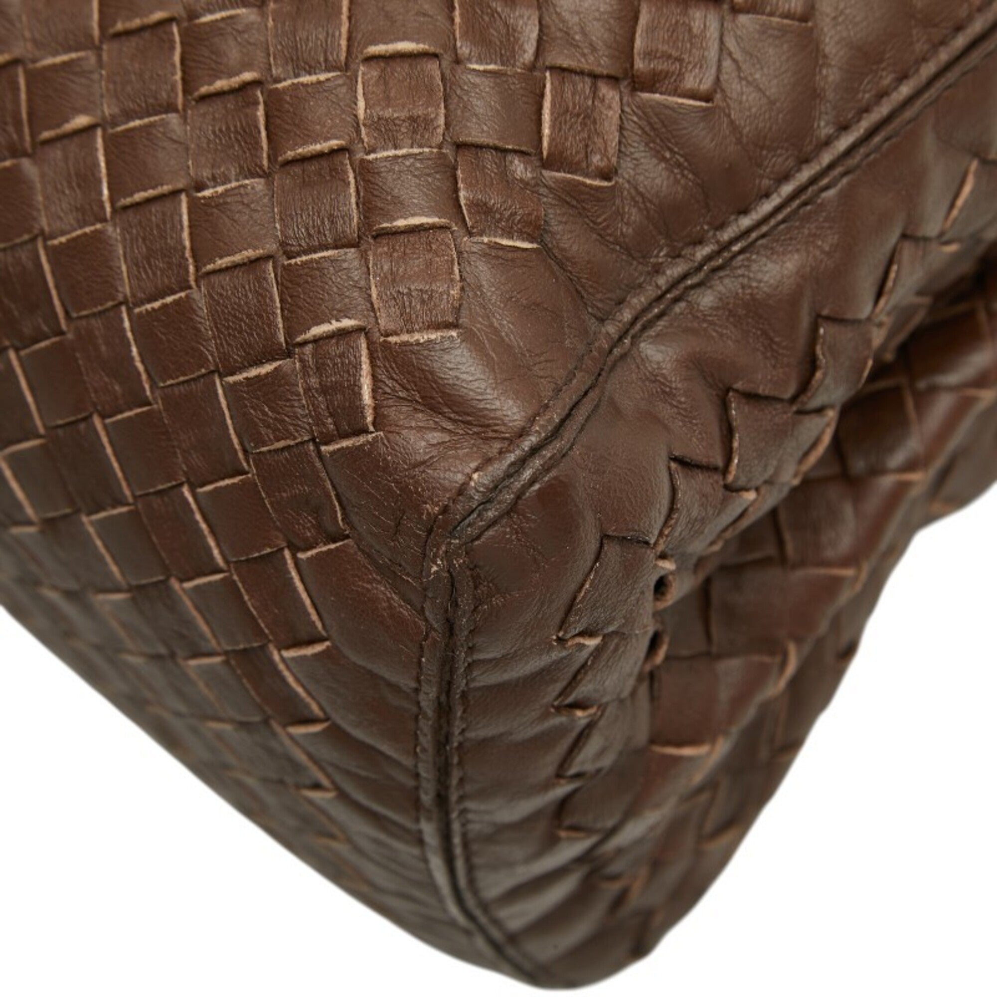 Bottega Veneta Brown Leather Shoulder Bag Tote Bag (Pre-Owned)