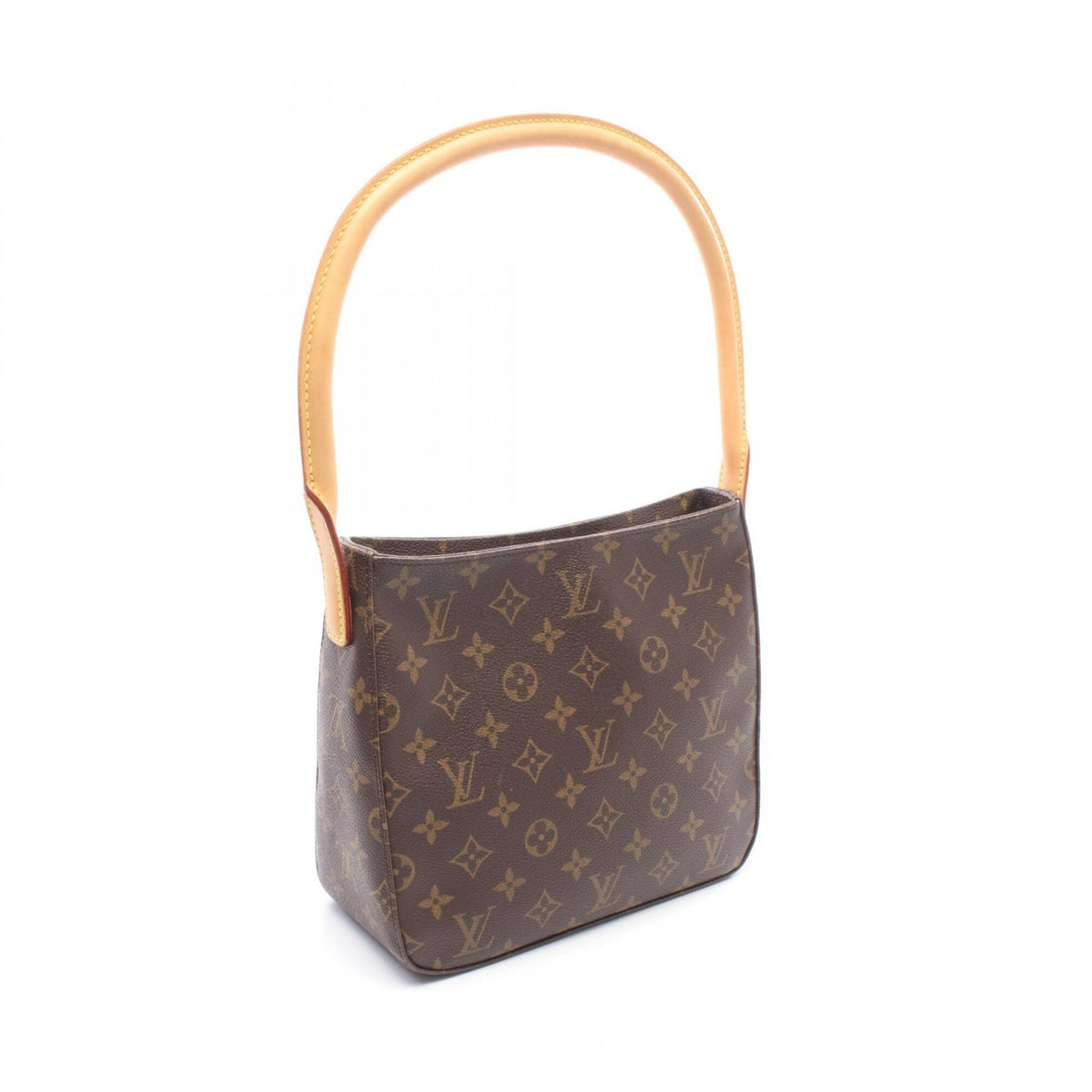 Louis Vuitton Brown Monogram Coated Canvas Monogram Leather Handbag Shoulder Bag (Pre-Owned)