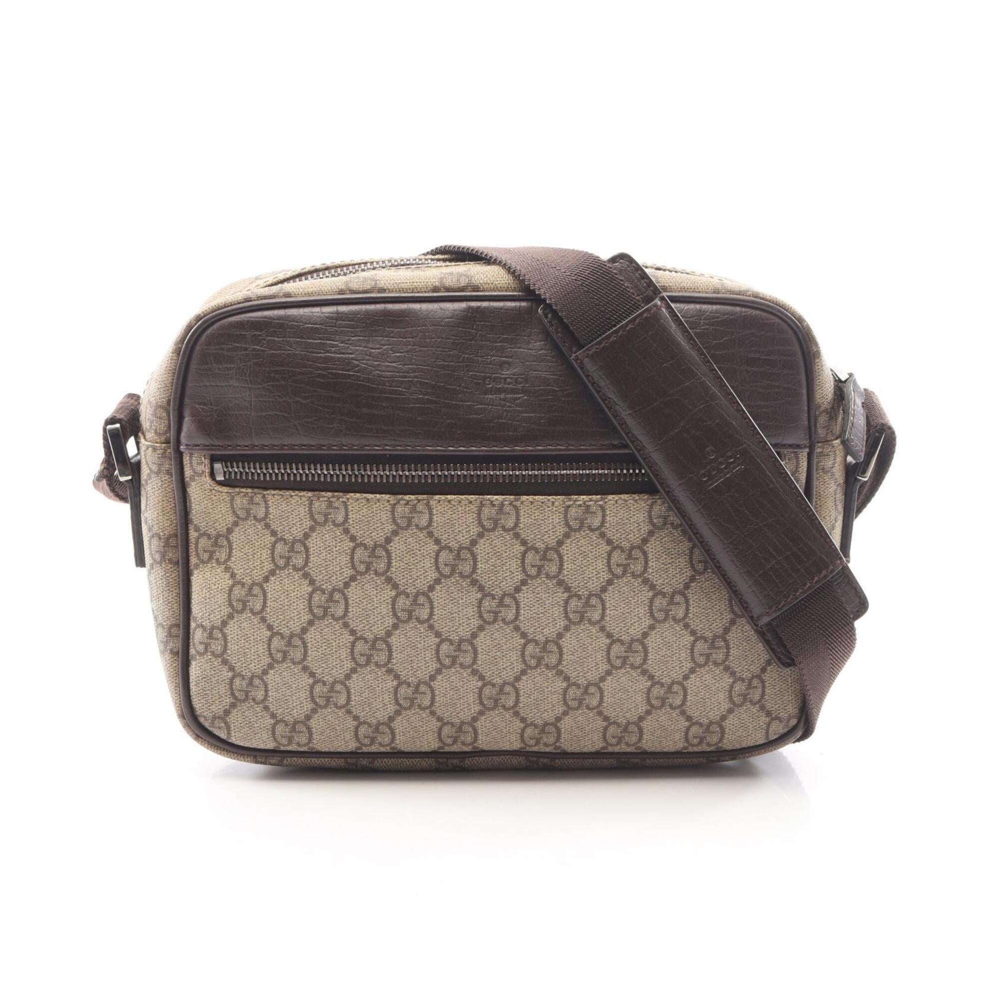 Gucci Beige Brown Pvc Leather Handbag Shoulder Bag (Pre-Owned)
