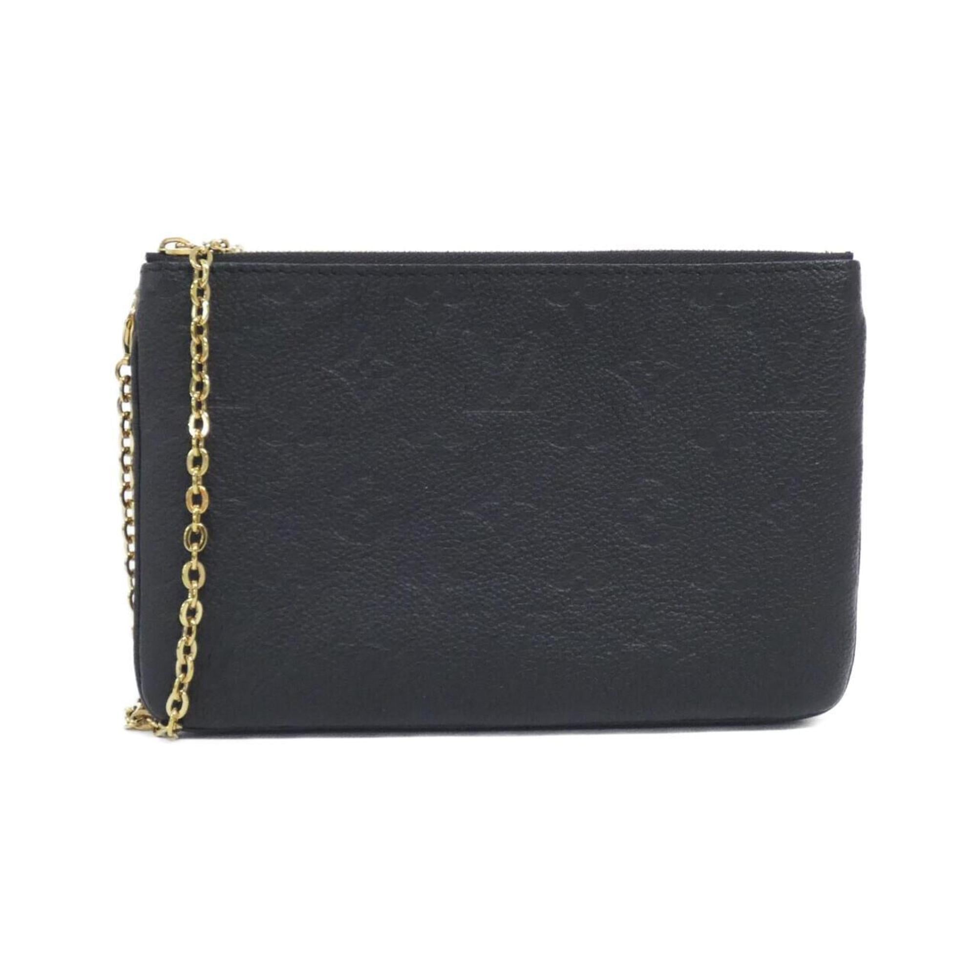 Louis Vuitton Black Leather Pochette Shoulder Bag (Pre-Owned)