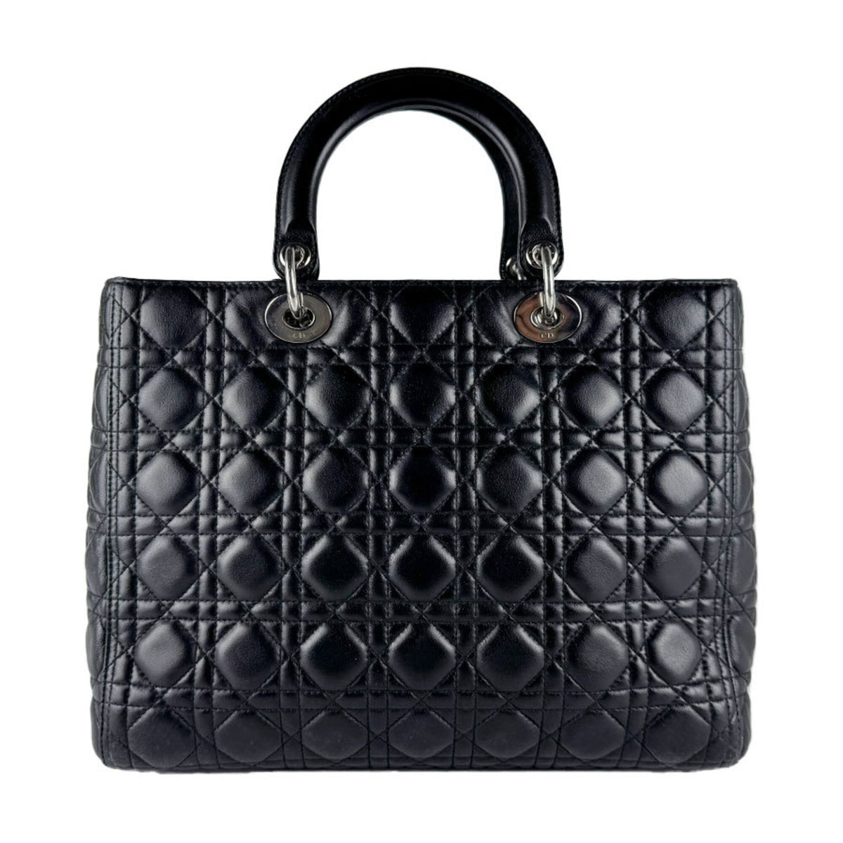 Christian Dior Black Leather Handbag Shoulder Bag (Pre-Owned)
