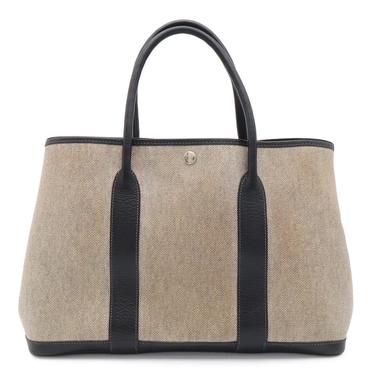 Hermes Black Gray Yellow Toile H Handbag Tote Bag (Pre-Owned)