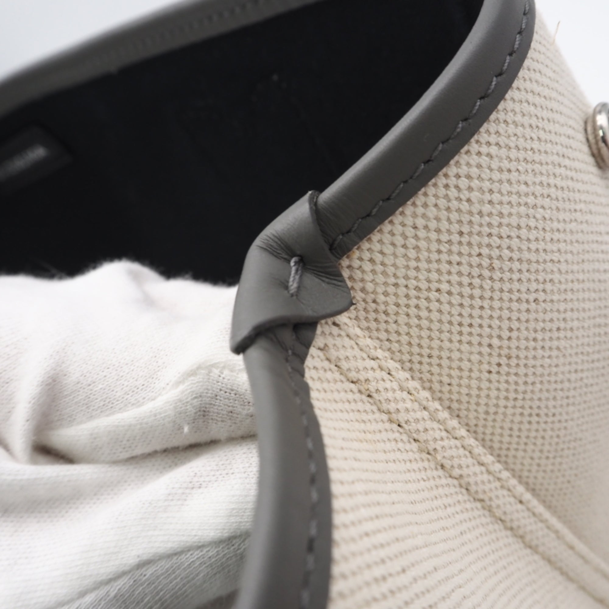 Balenciaga Gray Canvas Leather Pouch Tote Bag (Pre-Owned)