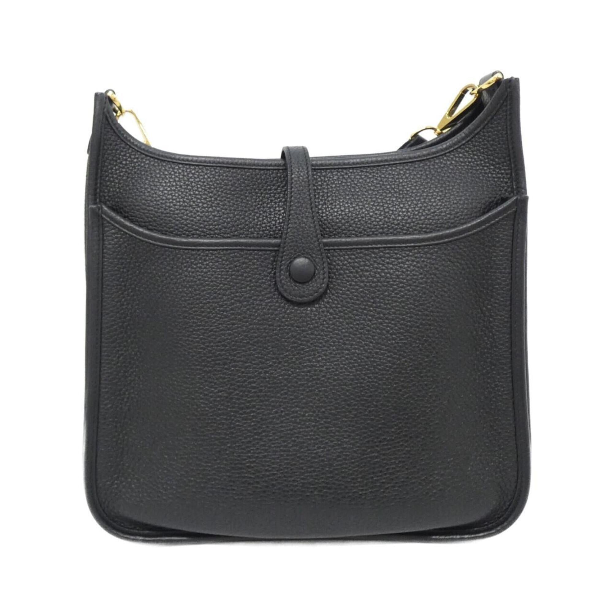 Hermes Black Taurillon Clemence Leather Shoulder Bag (Pre-Owned)