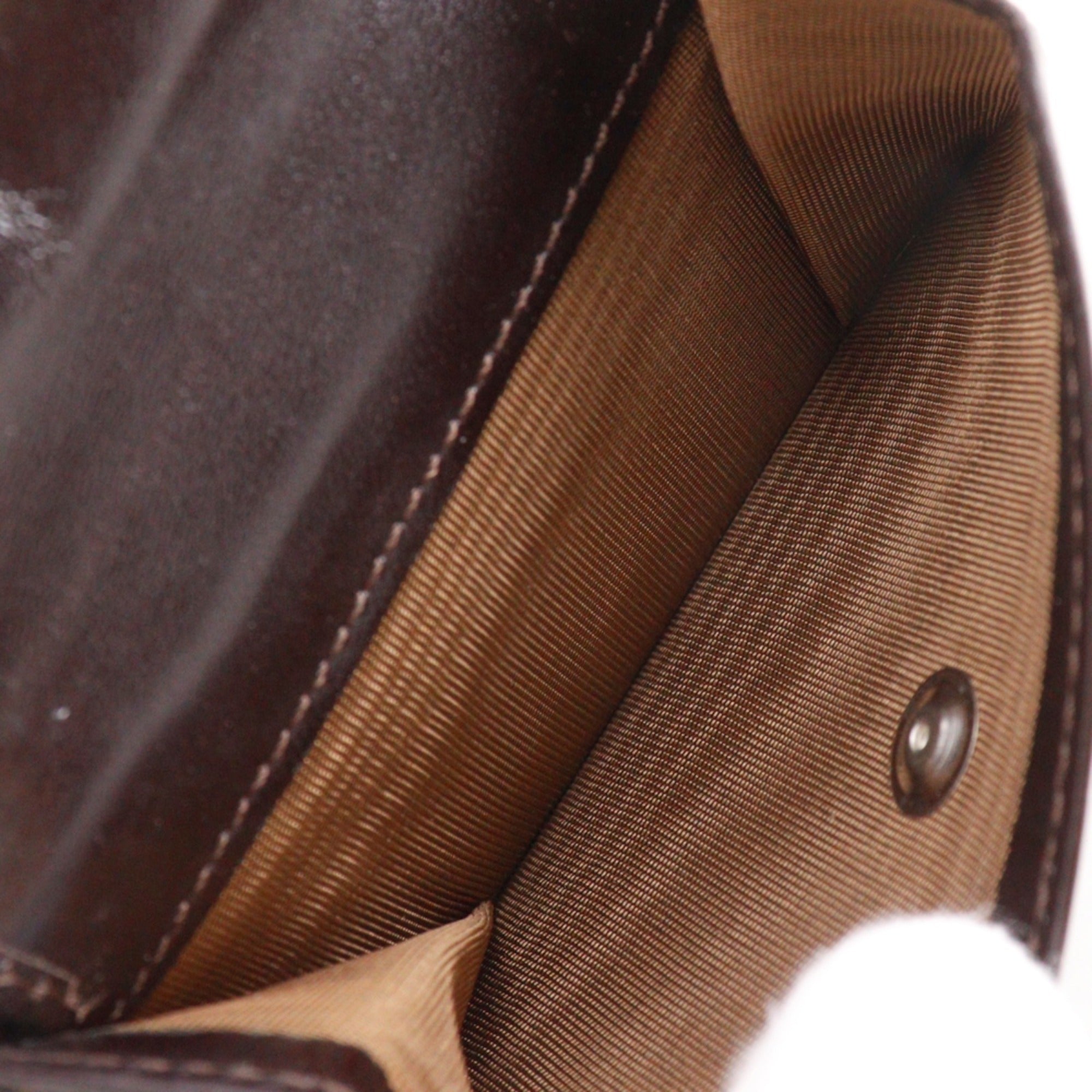 Fendi Zucca Brown Nylon Canvas Wallet (Tri-Fold) (Pre-Owned)